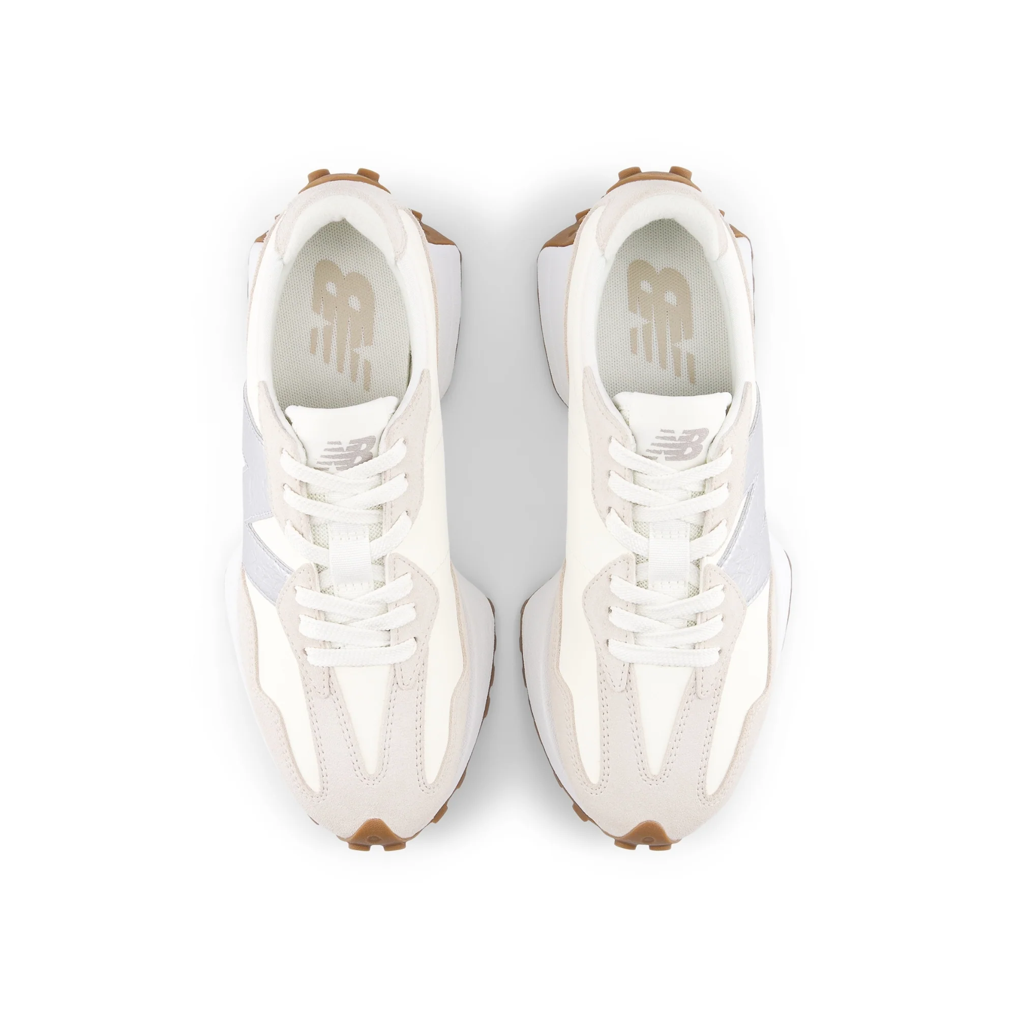 Sneakers New Balance W327 suede/leather angora/argento - Image 4