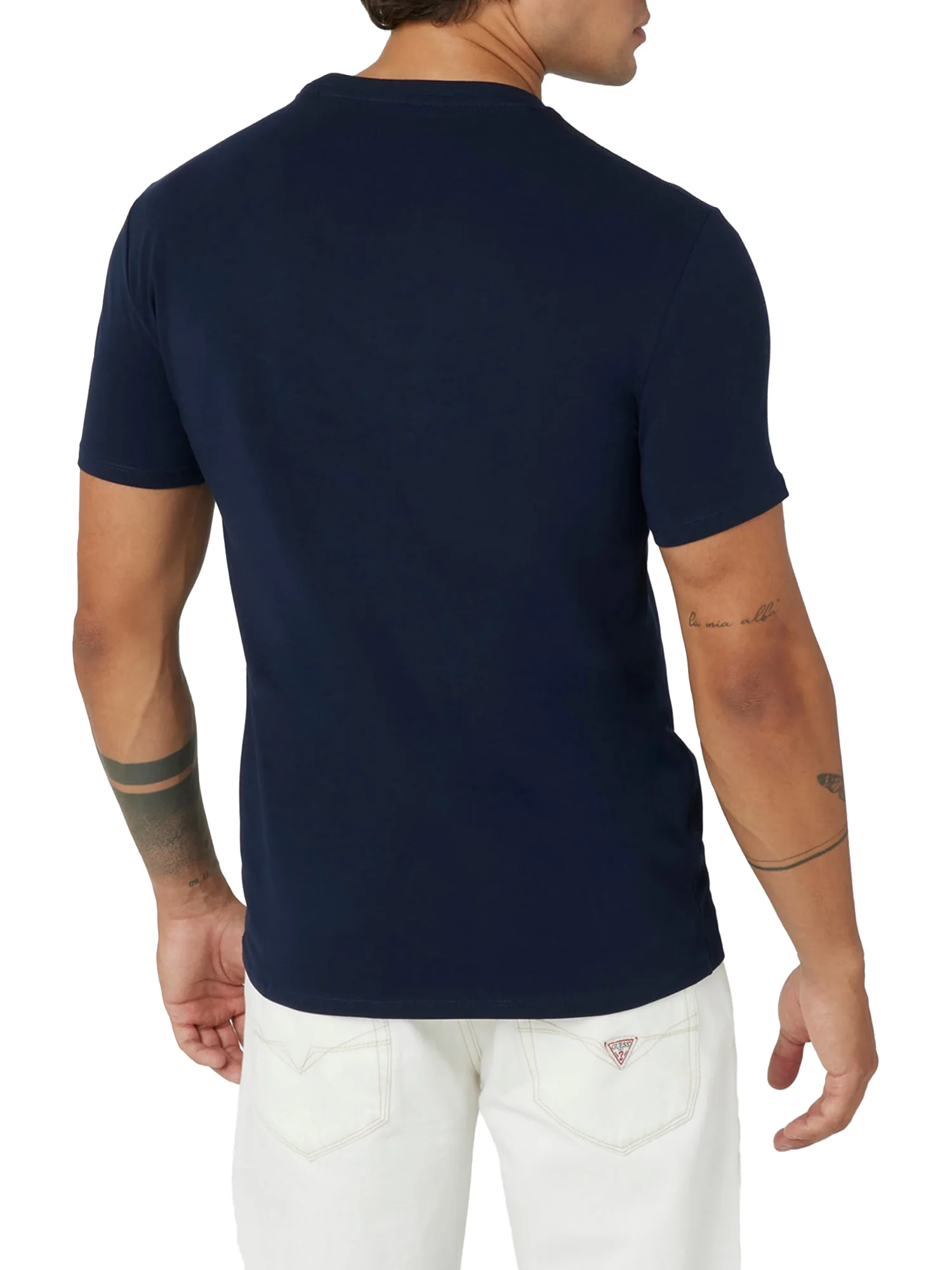 T-shirt basic logo frontale blu - Image 2