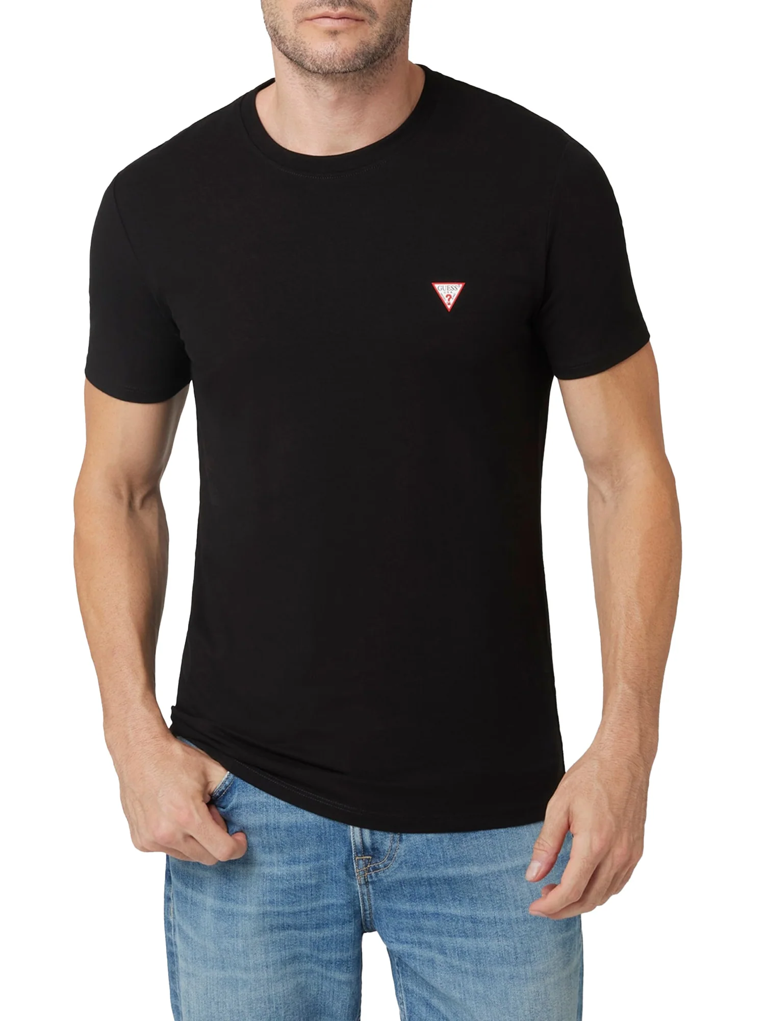 T-shirt basic logo frontale nero