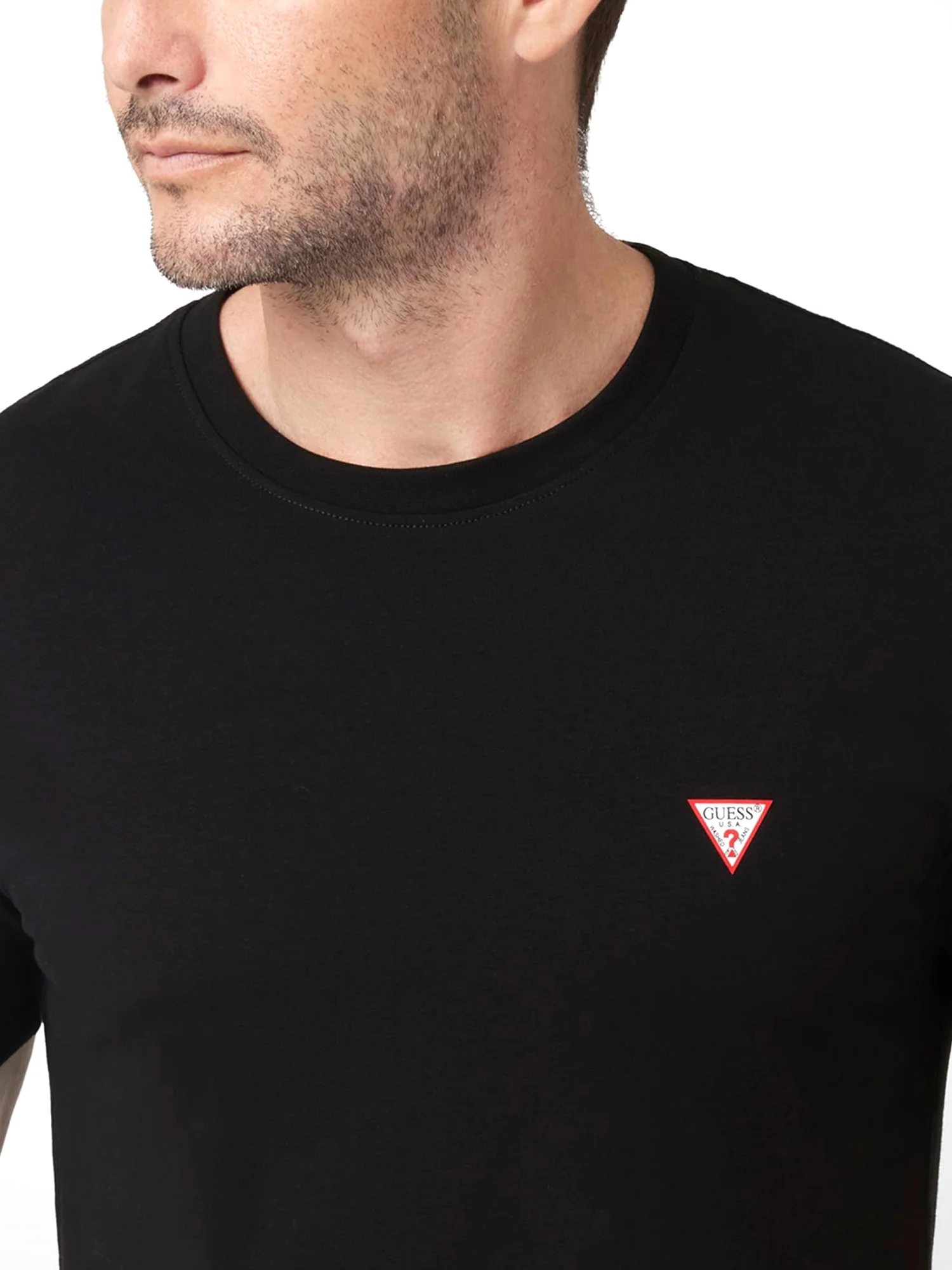 T-shirt basic logo frontale nero - Image 3