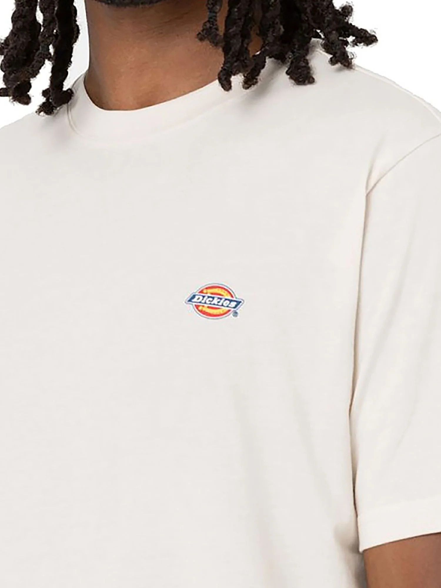 T-shirt con logo sul petto bianco - Image 3