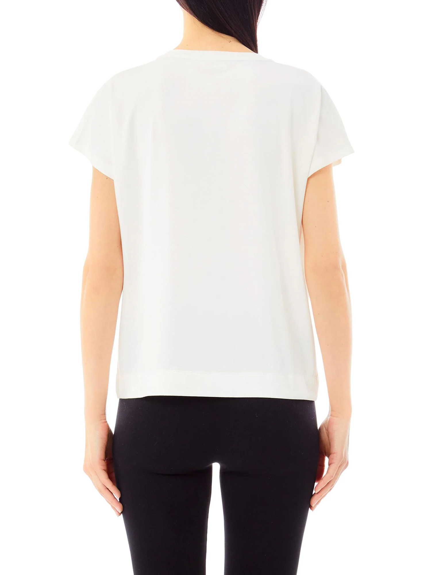 T-shirt con stampa con scritte bianco - Image 2