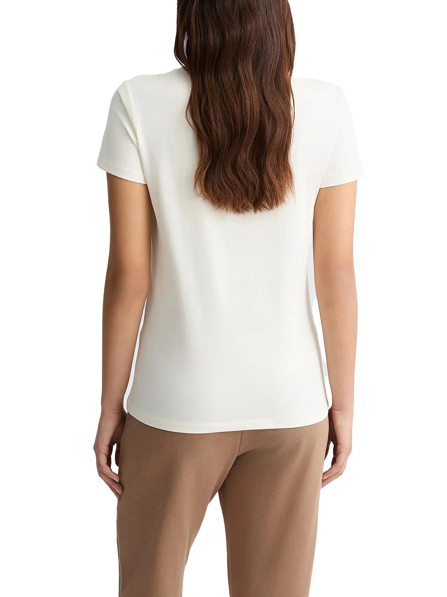 T-shirt con stampa floreale sul petto bianco - Image 2