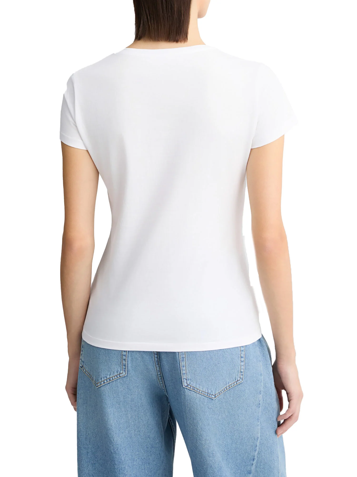 T-shirt con stampa "New York" con strass bianco - Image 2