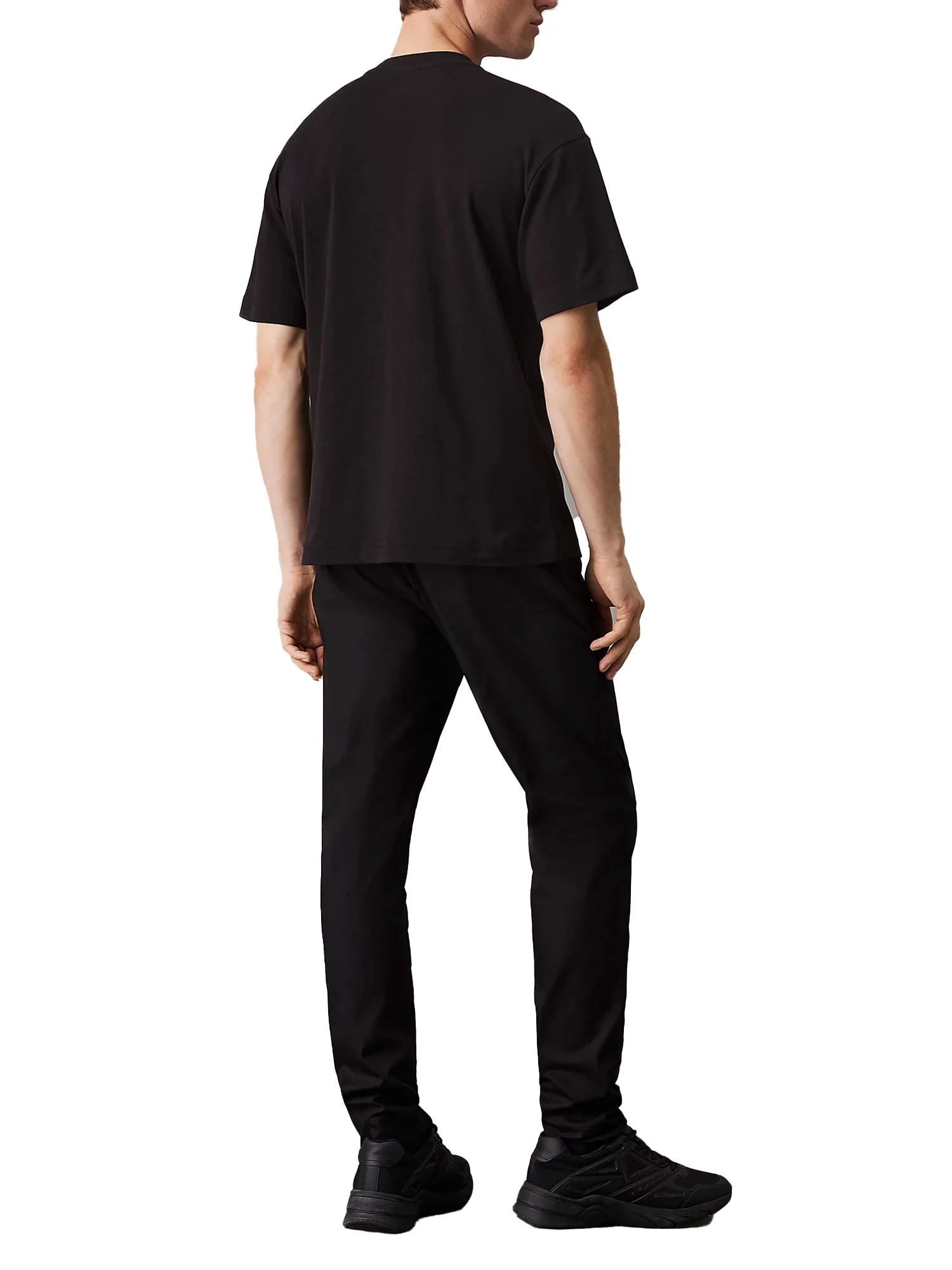 T-shirt cotone interlock con nano logo sul petto nero - Image 3