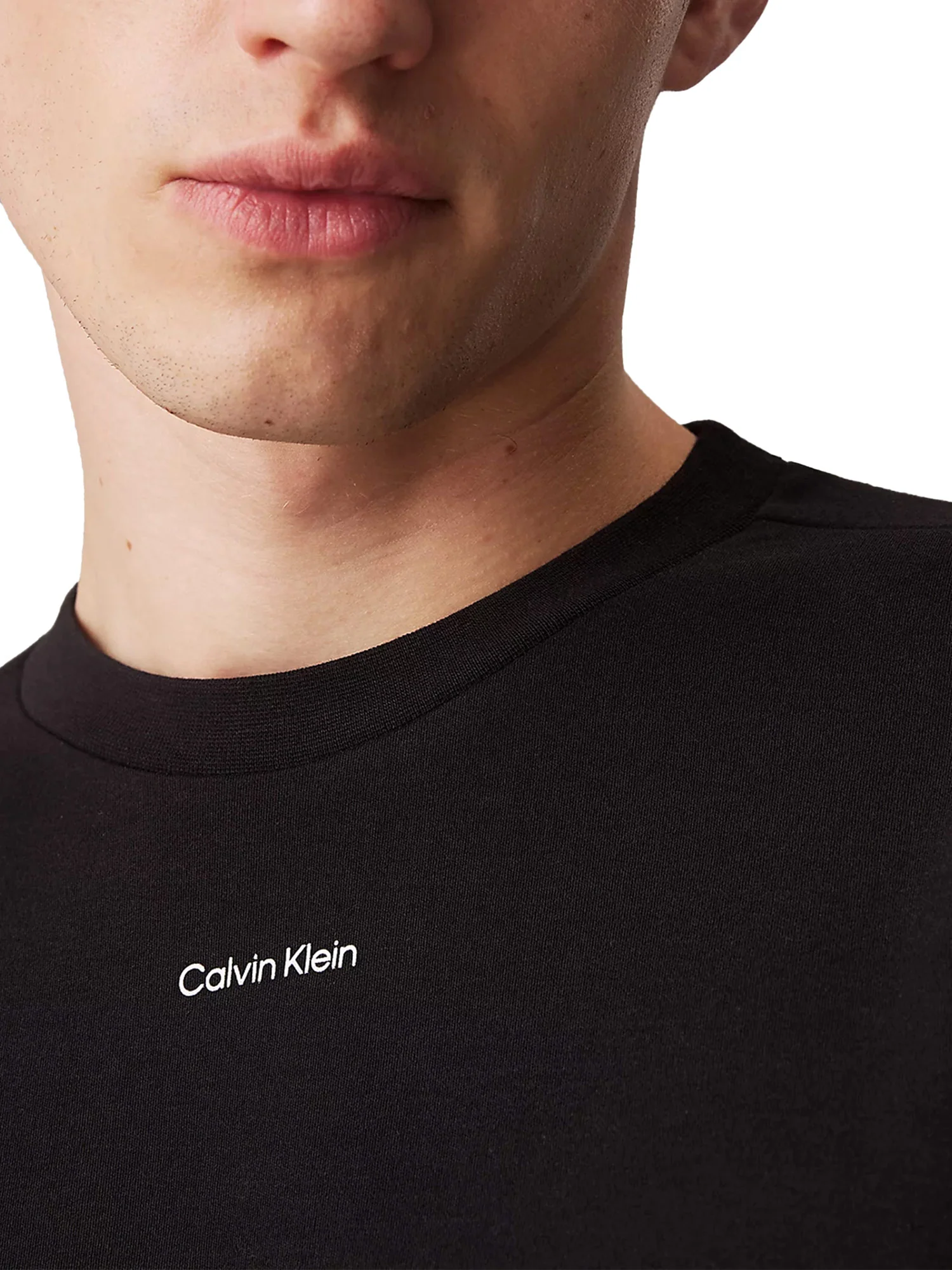 T-shirt cotone interlock con nano logo sul petto nero - Image 4