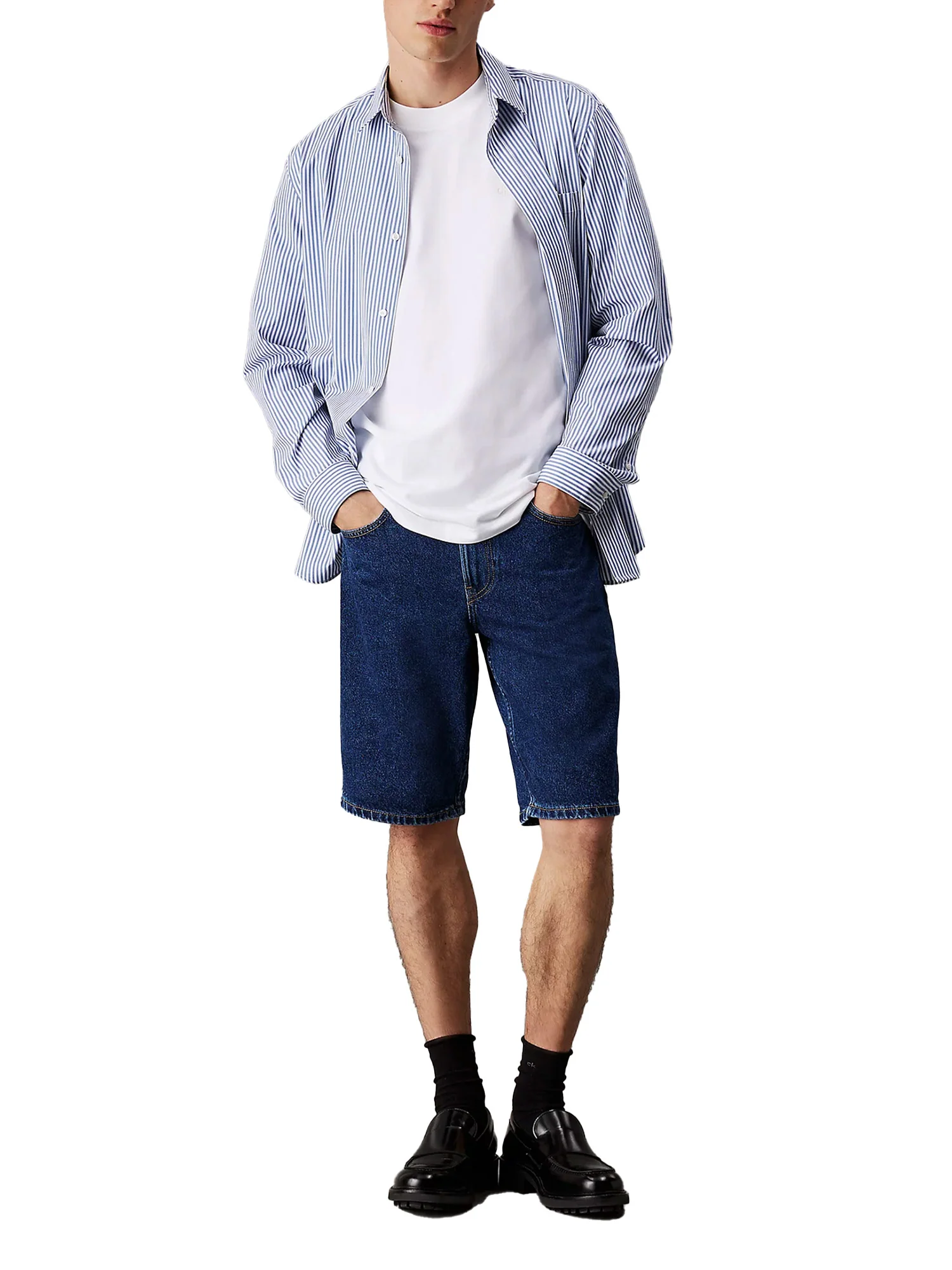 T-shirt heavy regular fit logo monogram sul petto bianco - Image 4