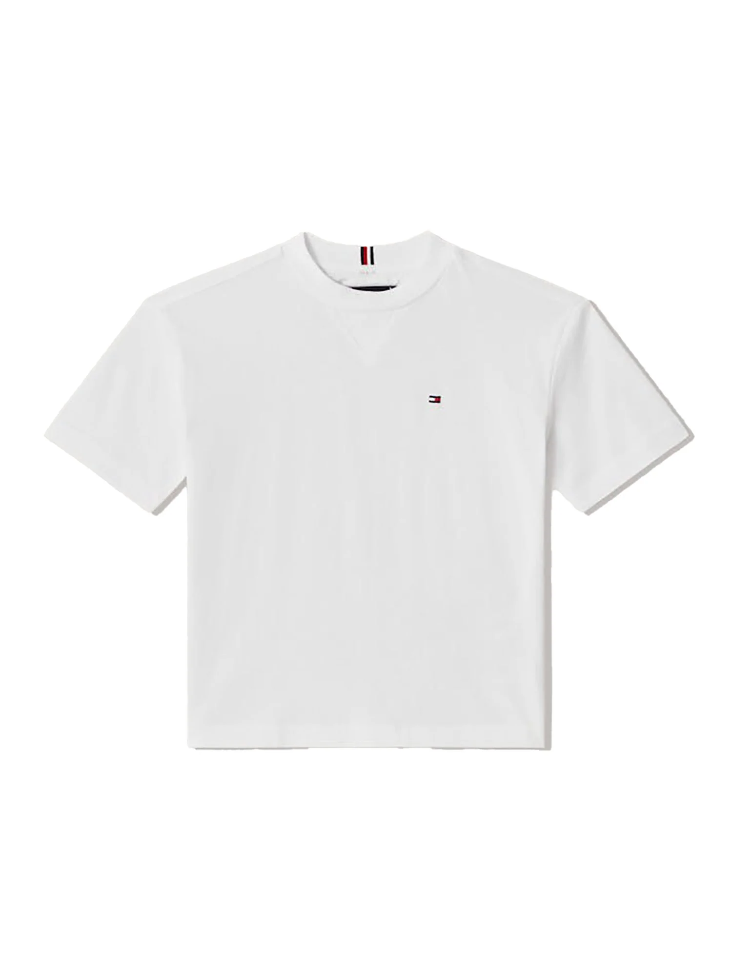 T-shirt kids essential con bandierina bianco