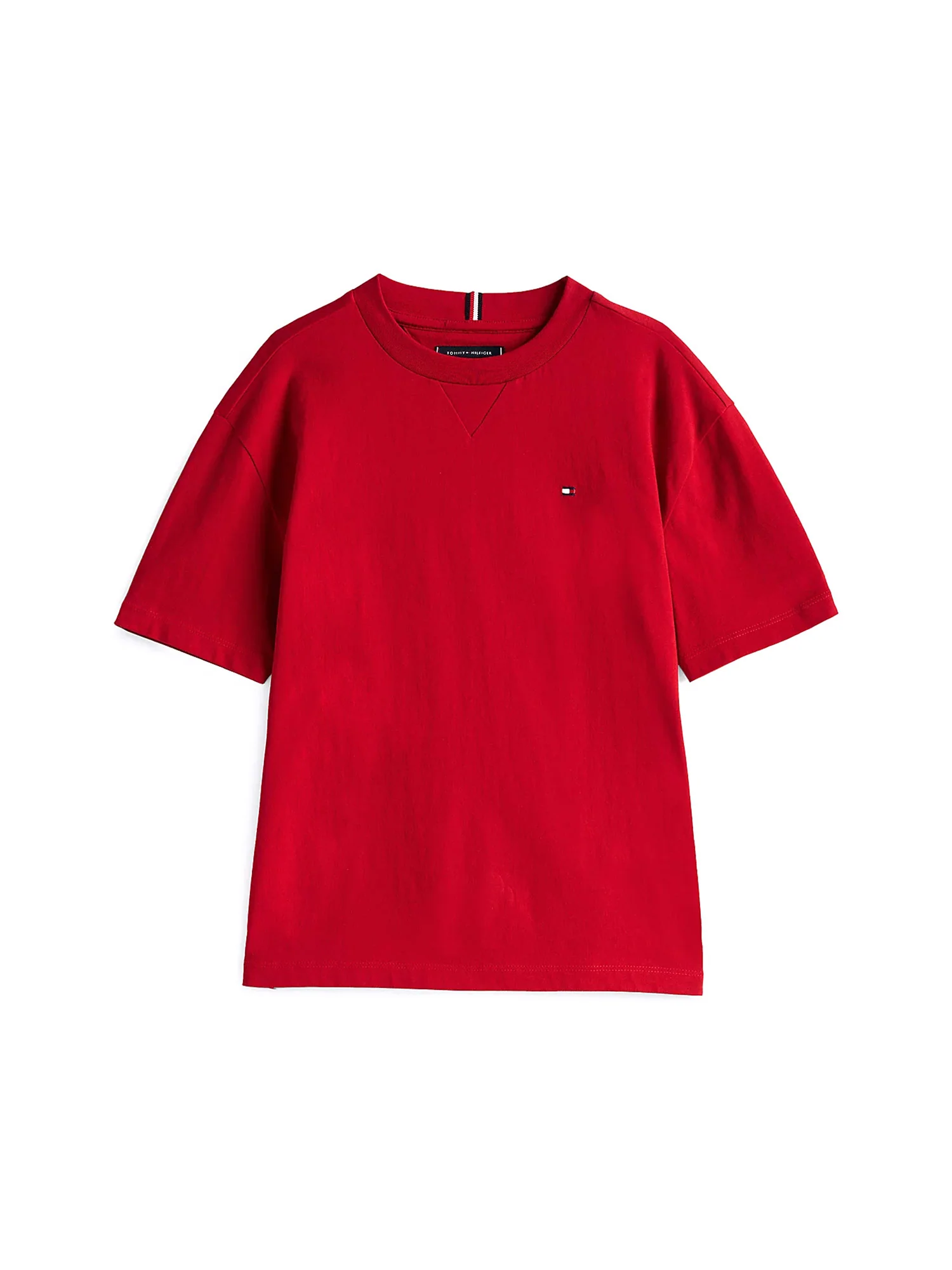 T-shirt kids essential con bandierina rosso