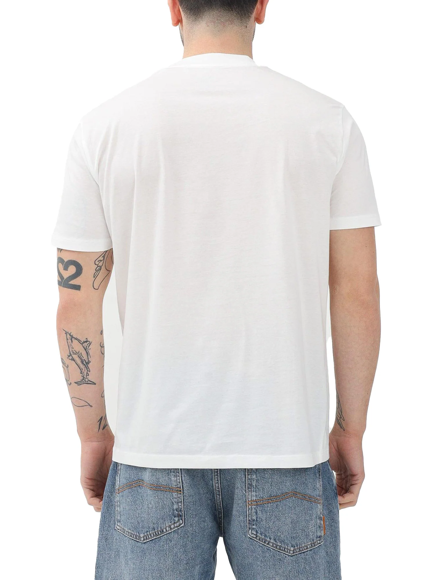 T-shirt logo AX in rilievo sul petto bianco - Image 3