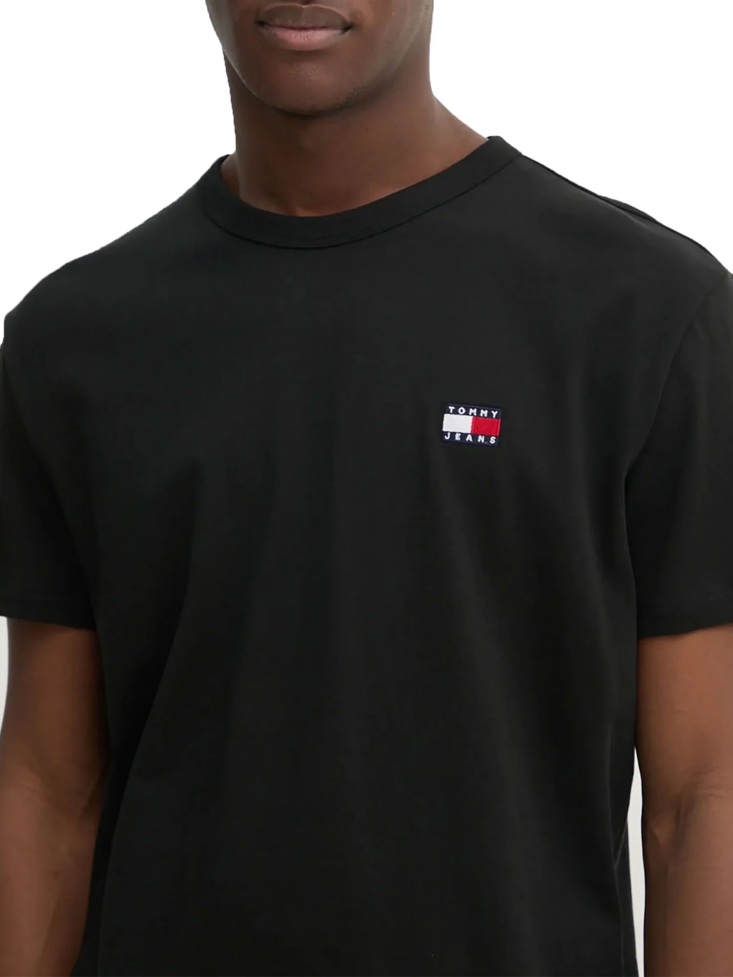 T-shirt logo badge regular fit nero - Image 3