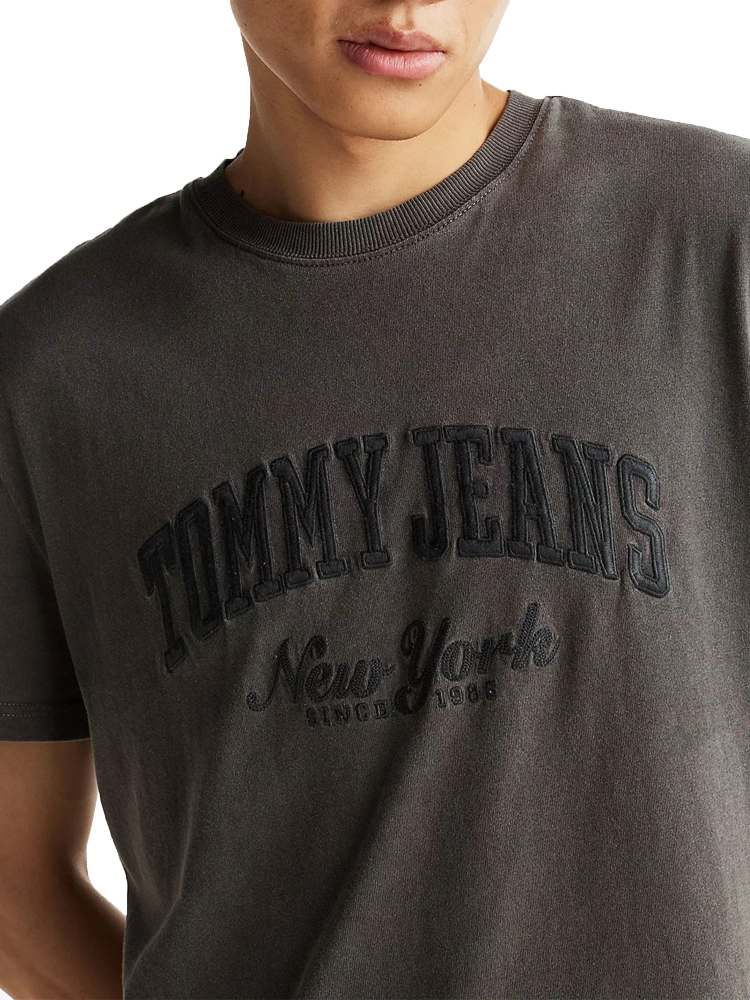 T-shirt logo varsity vintage antracite - Image 3