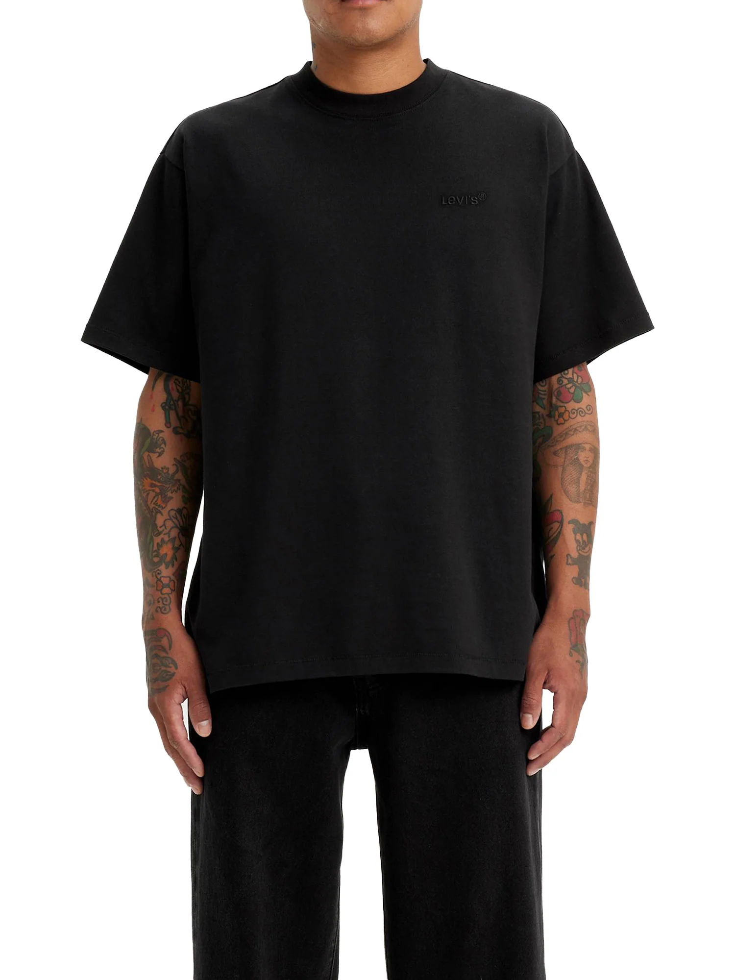 T-shirt manica corta red tab nero