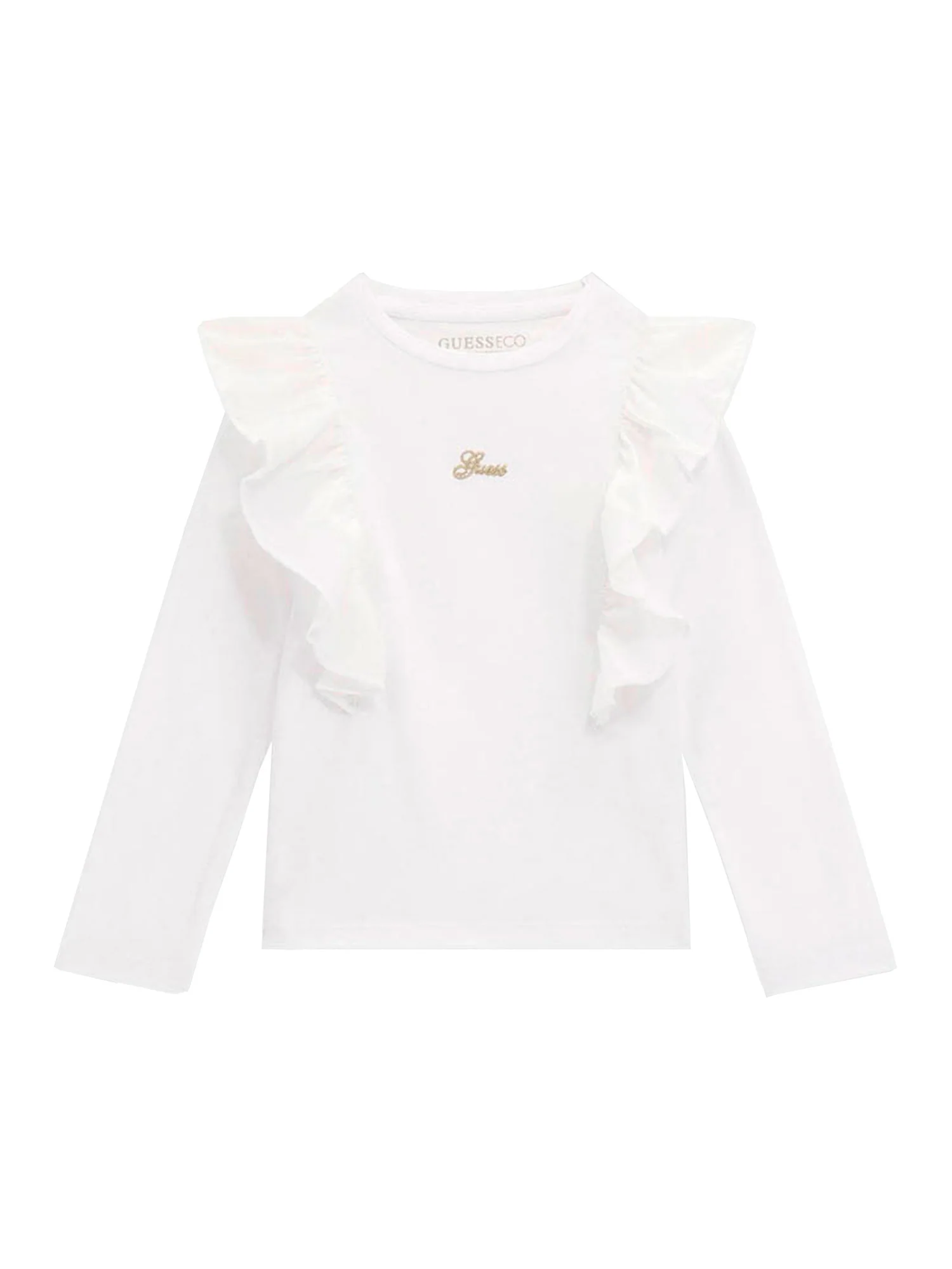 T-shirt manica lunga chiffon bianco