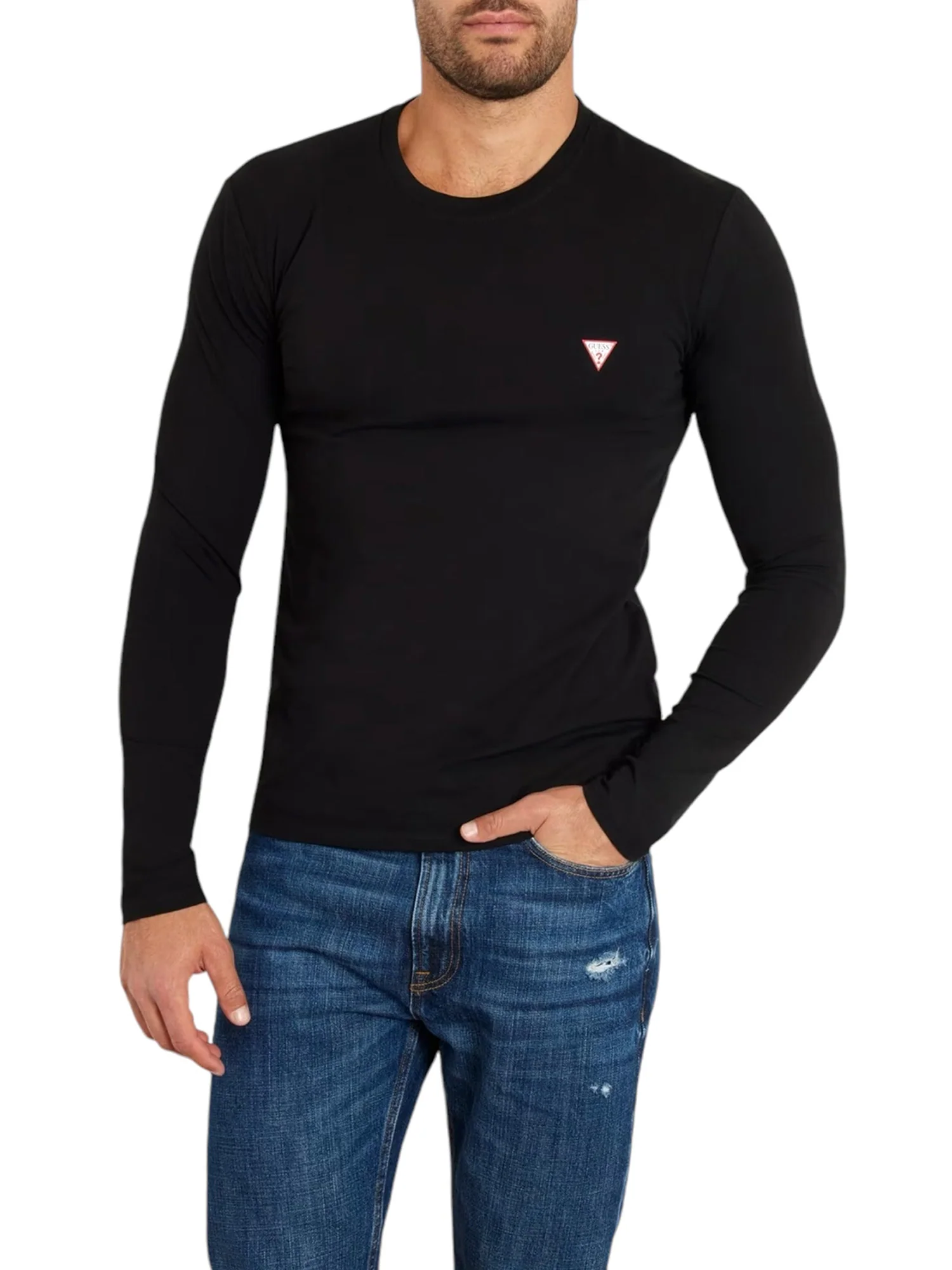 T-shirt manica lunga core jersey nero