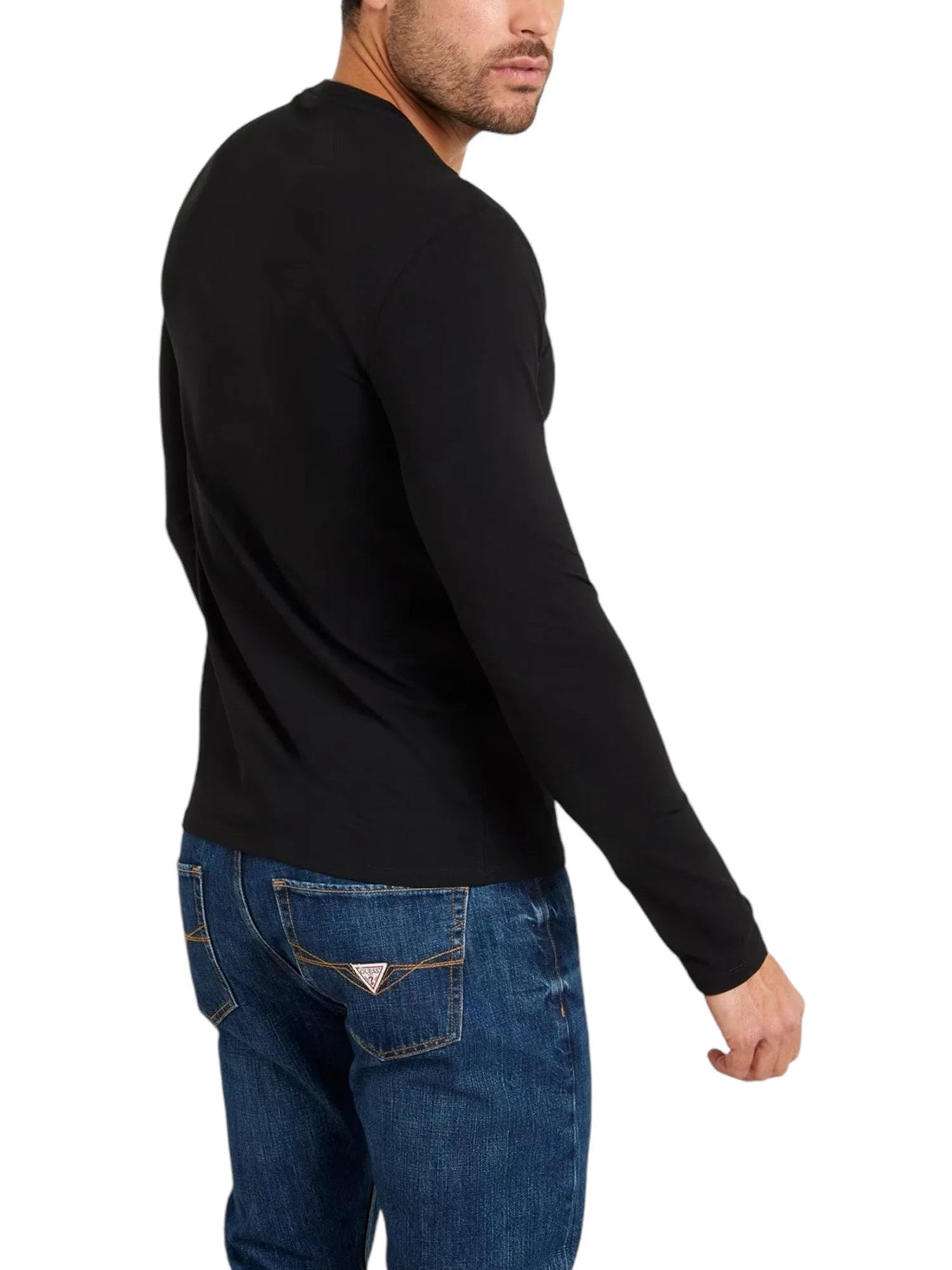 T-shirt manica lunga core jersey nero - Image 2