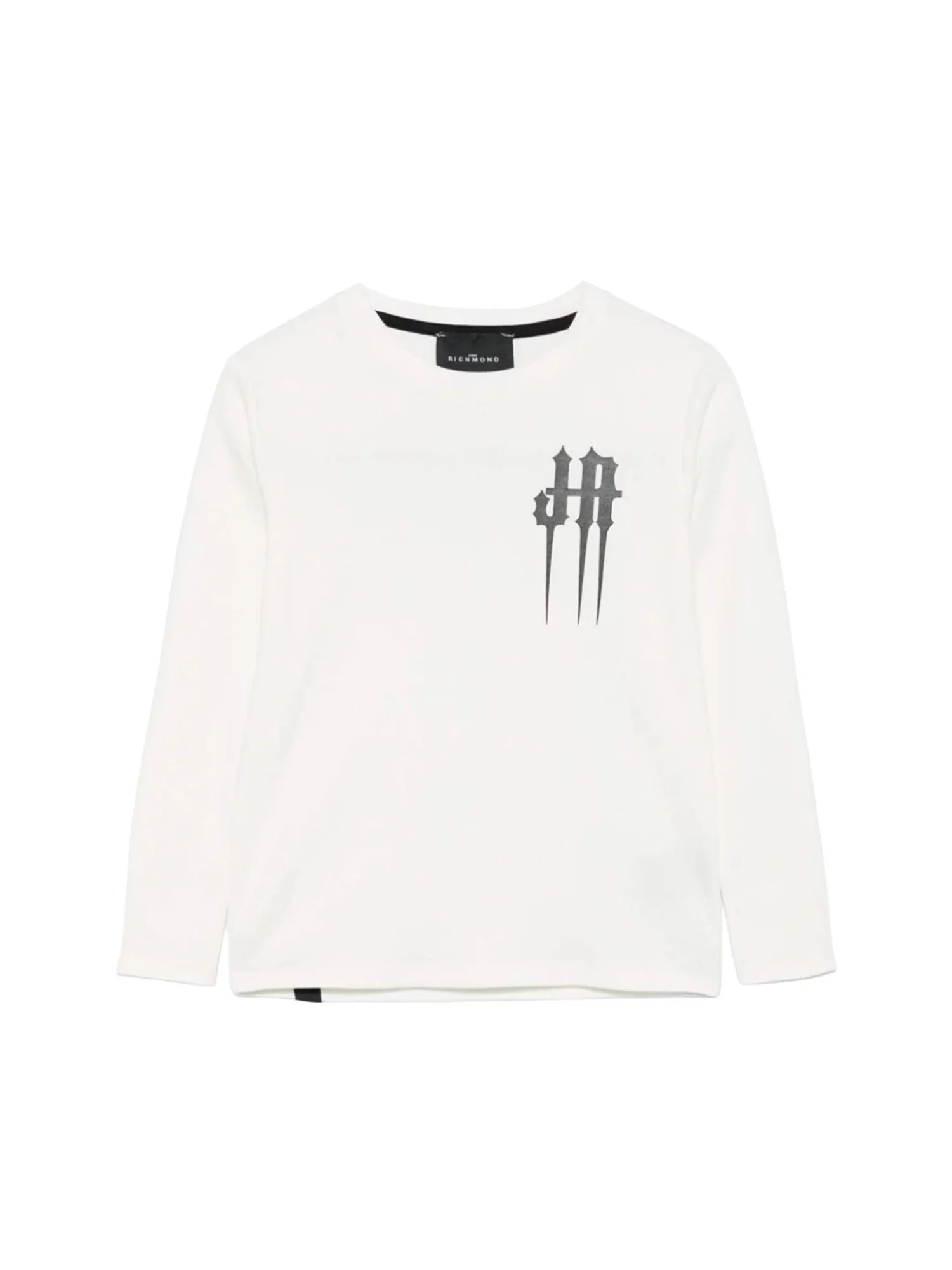 T-shirt manica lunga logo Hamlin nero/panna