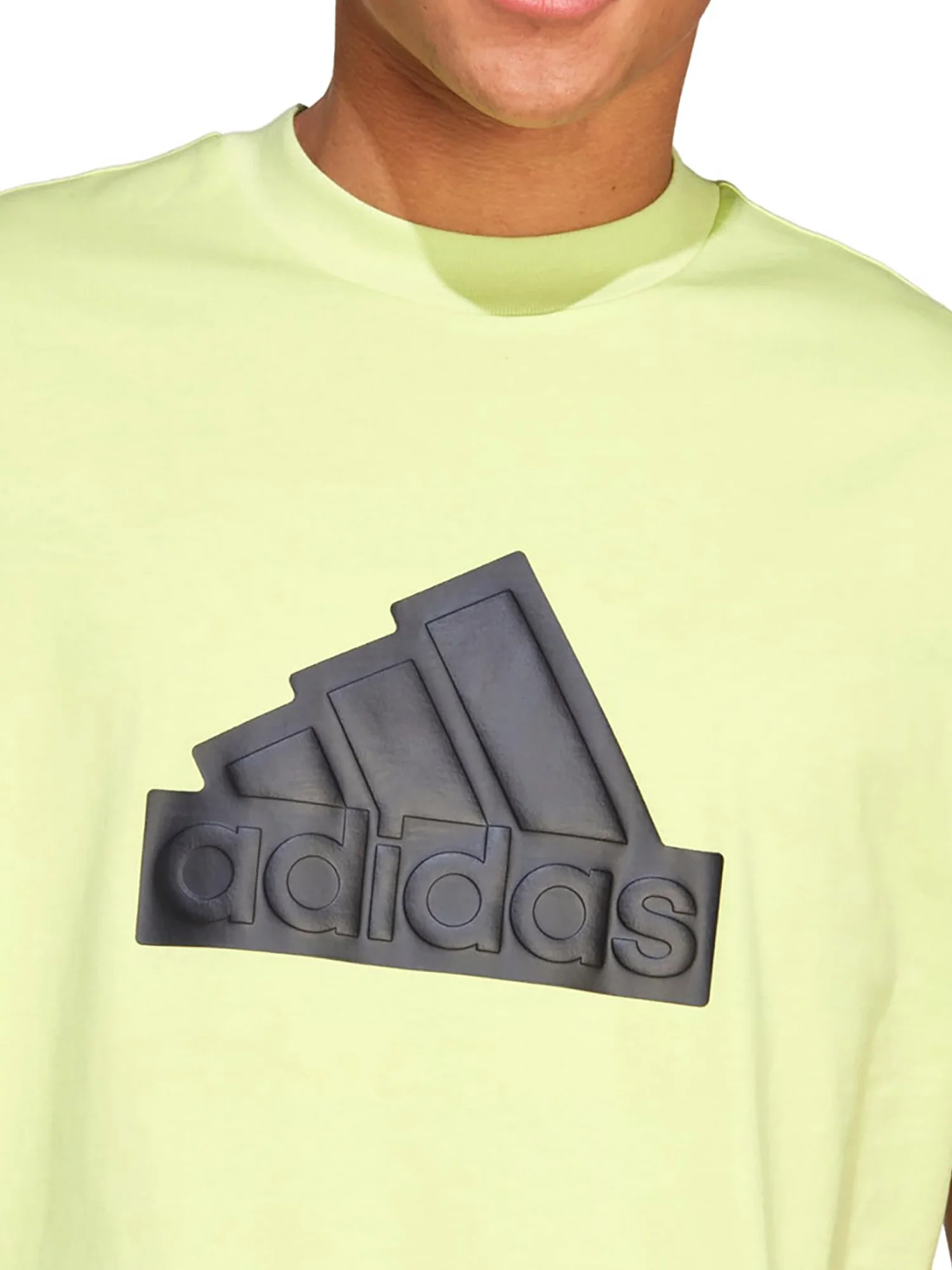 T-shirt maniche corte con logo a contrasto lime - Image 3