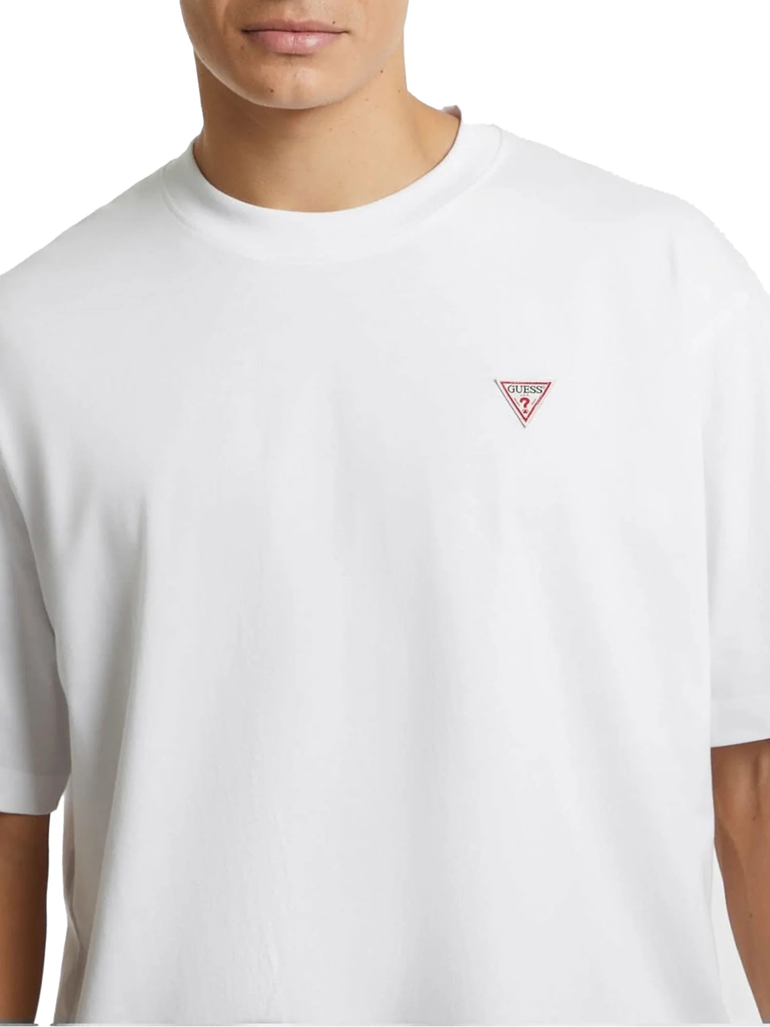T-shirt maniche corte con mini triangolo bianco - Image 3