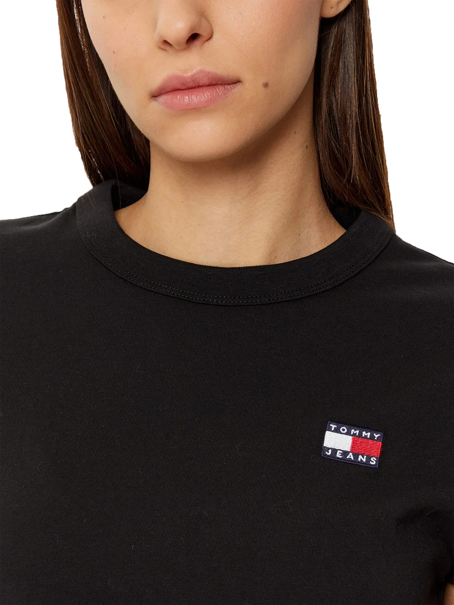 T-shirt maniche corte logo badge nero - Image 3