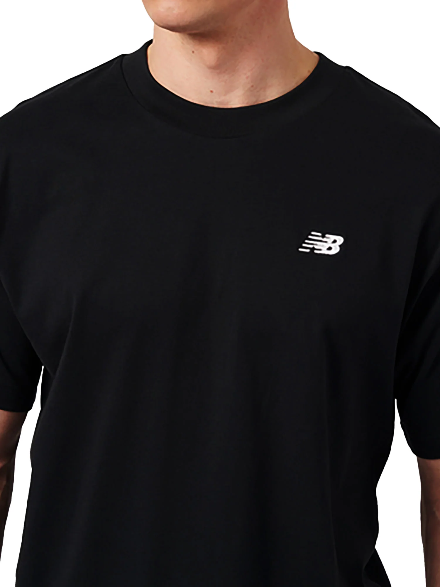 T-shirt maniche corto logo sul petto nero - Image 3
