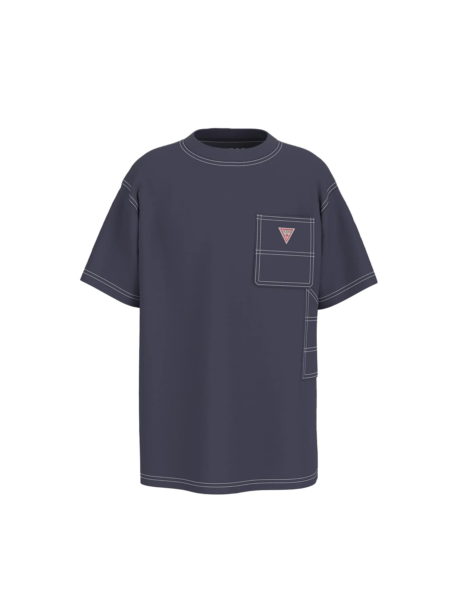 T-shirt Guess Ragazzo oversize con 2 tasche blu