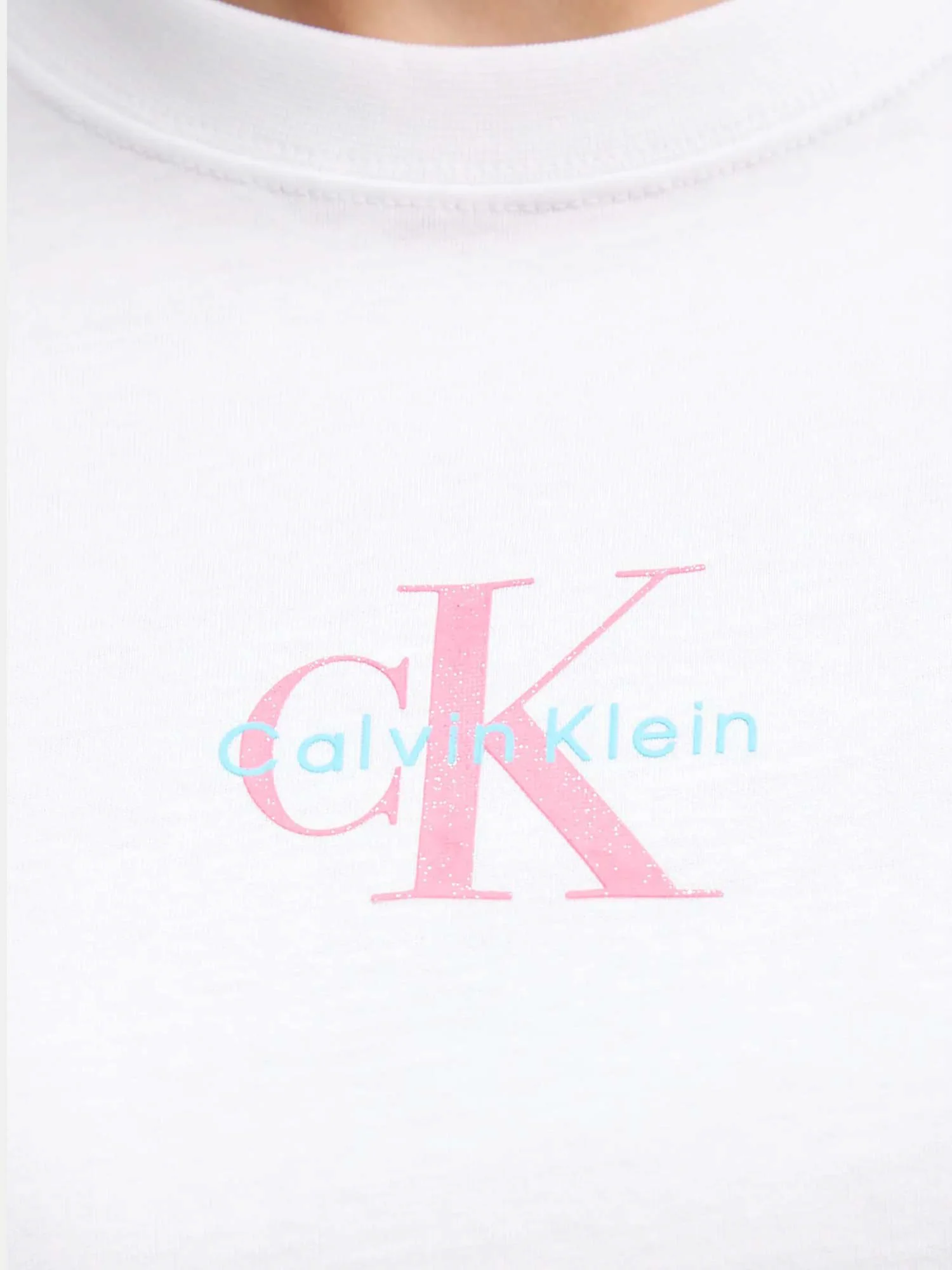 T-shirt Calvin Klein 20S classic  logo bianco - Image 4