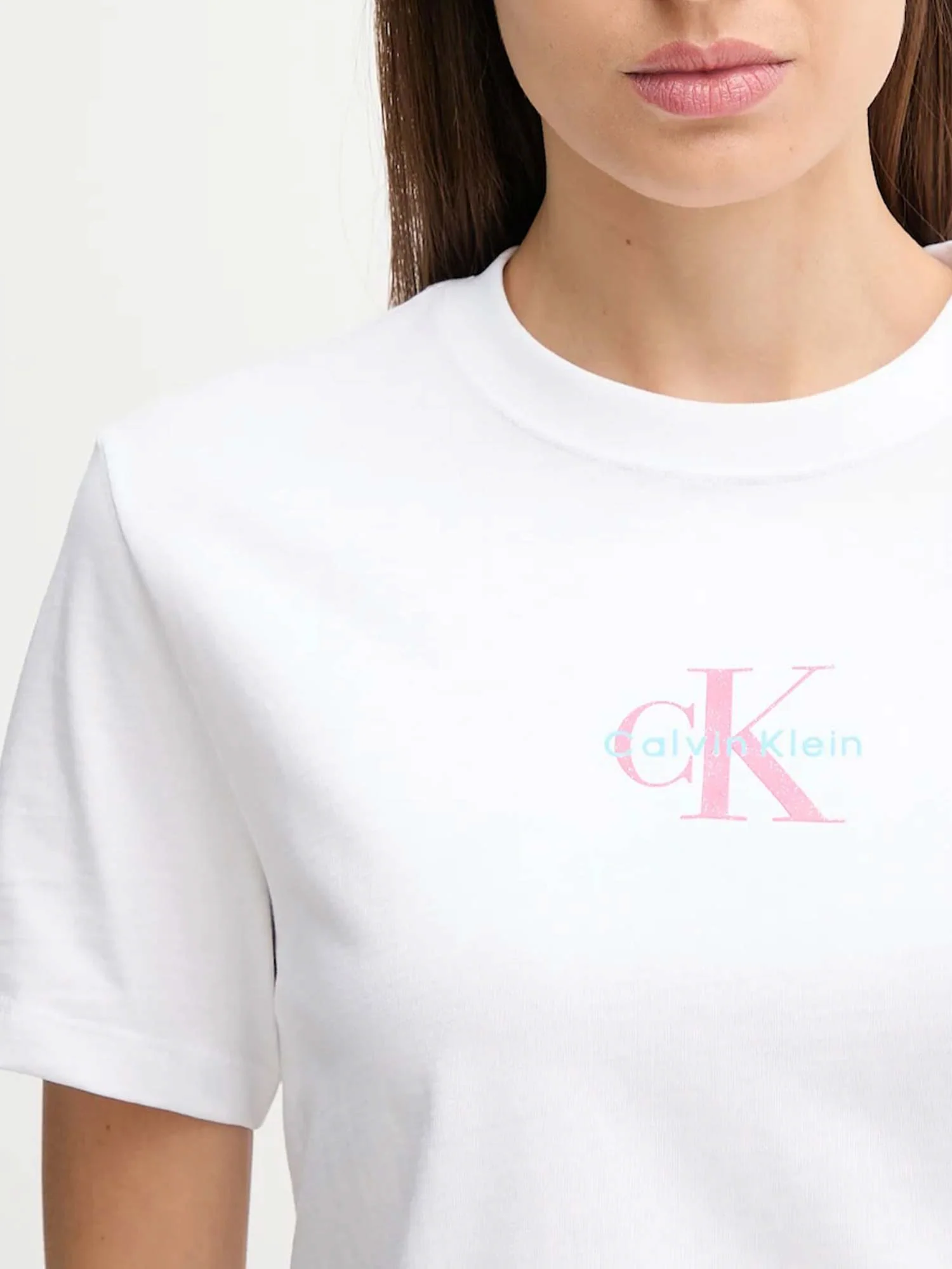 T-shirt Calvin Klein 20S classic  logo bianco - Image 7
