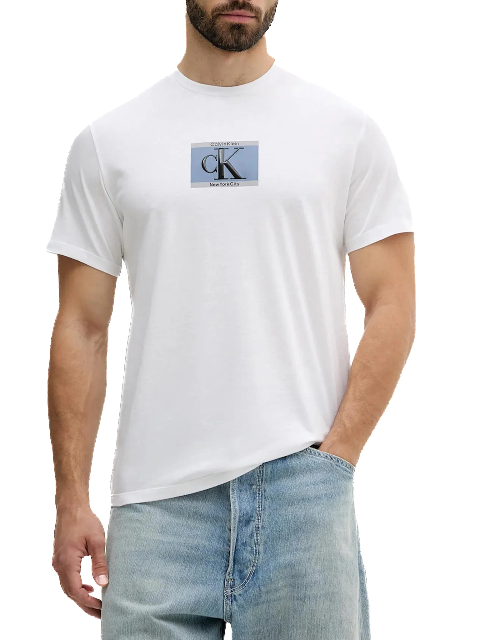 T-shirt Calvin Klein New York City bianco
