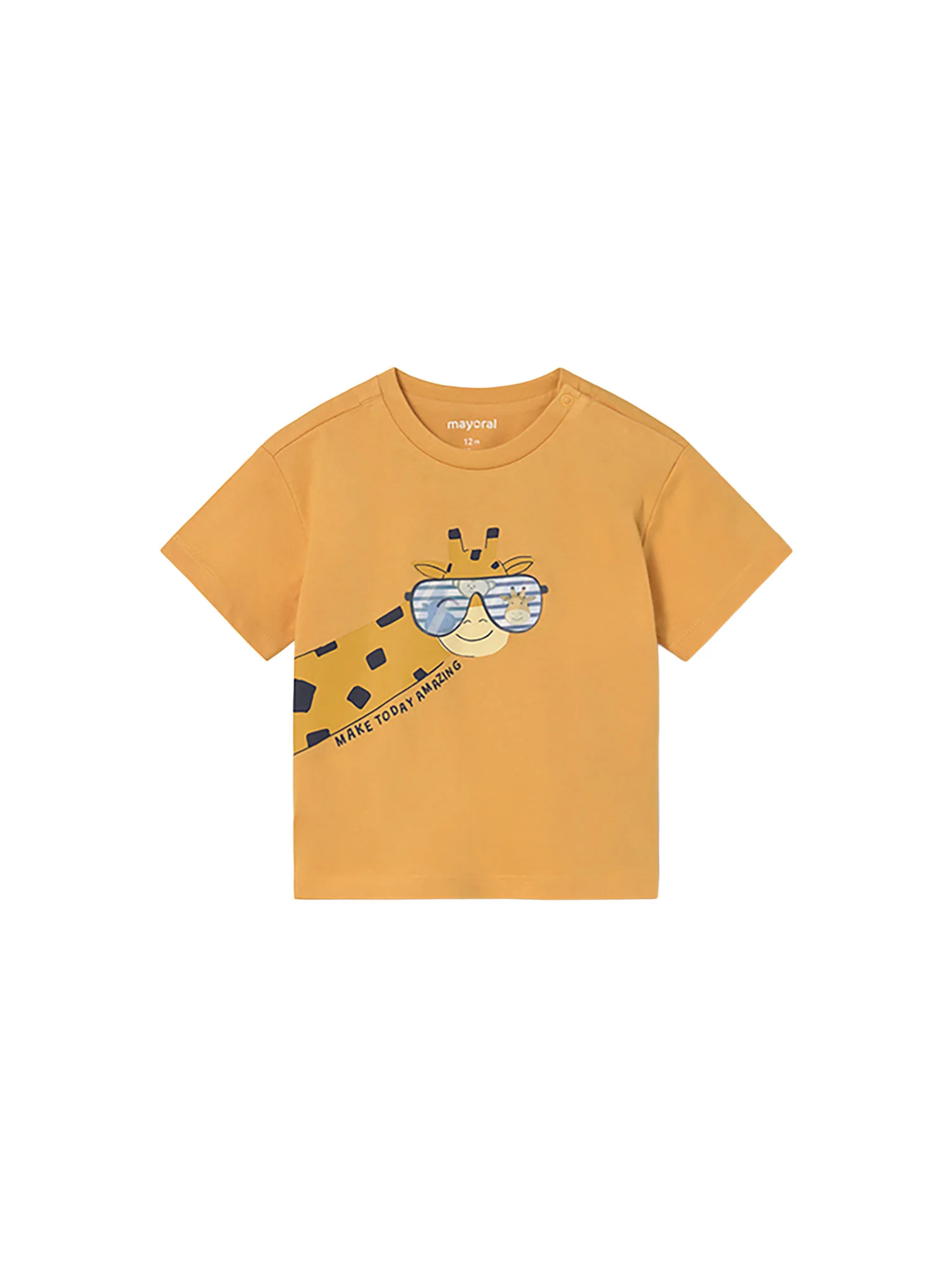 T-shirt Mayoral Bambino amazing giraffe pesca