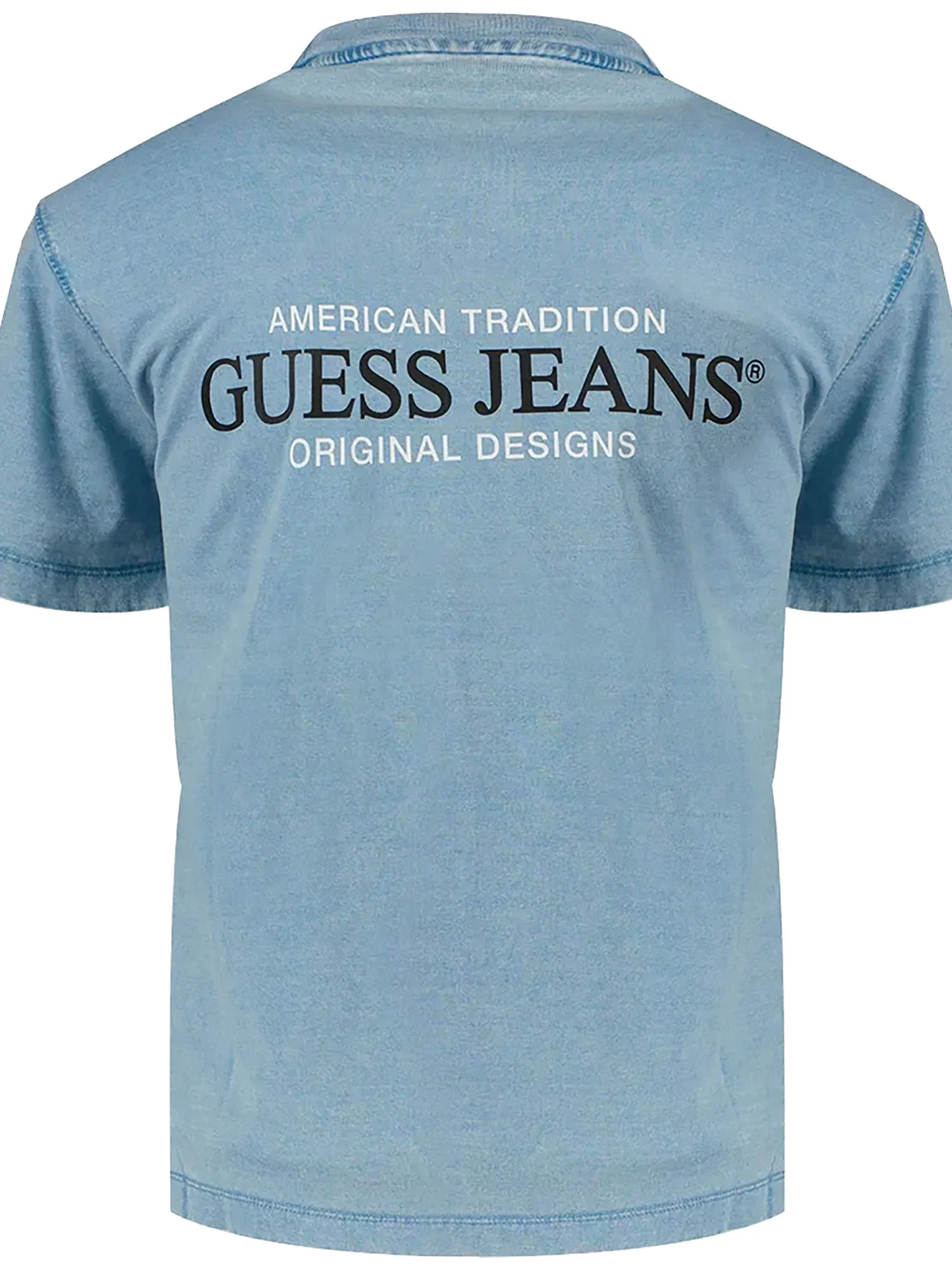 T-shirt Guess uomo manica corta American Trade celeste - Image 2