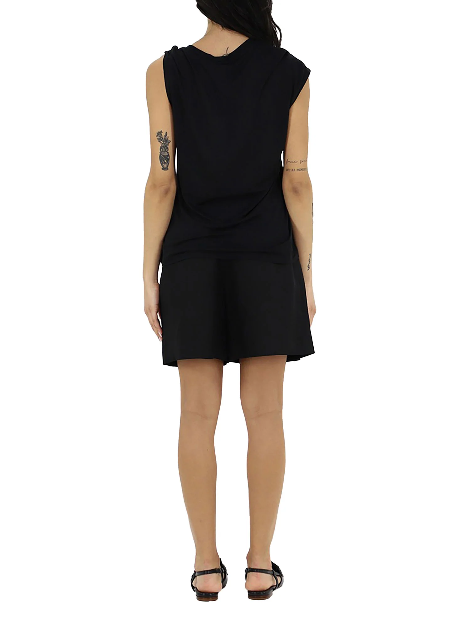 T-shirt Kocca Donna con applicazione sulla spalla nero - Image 3