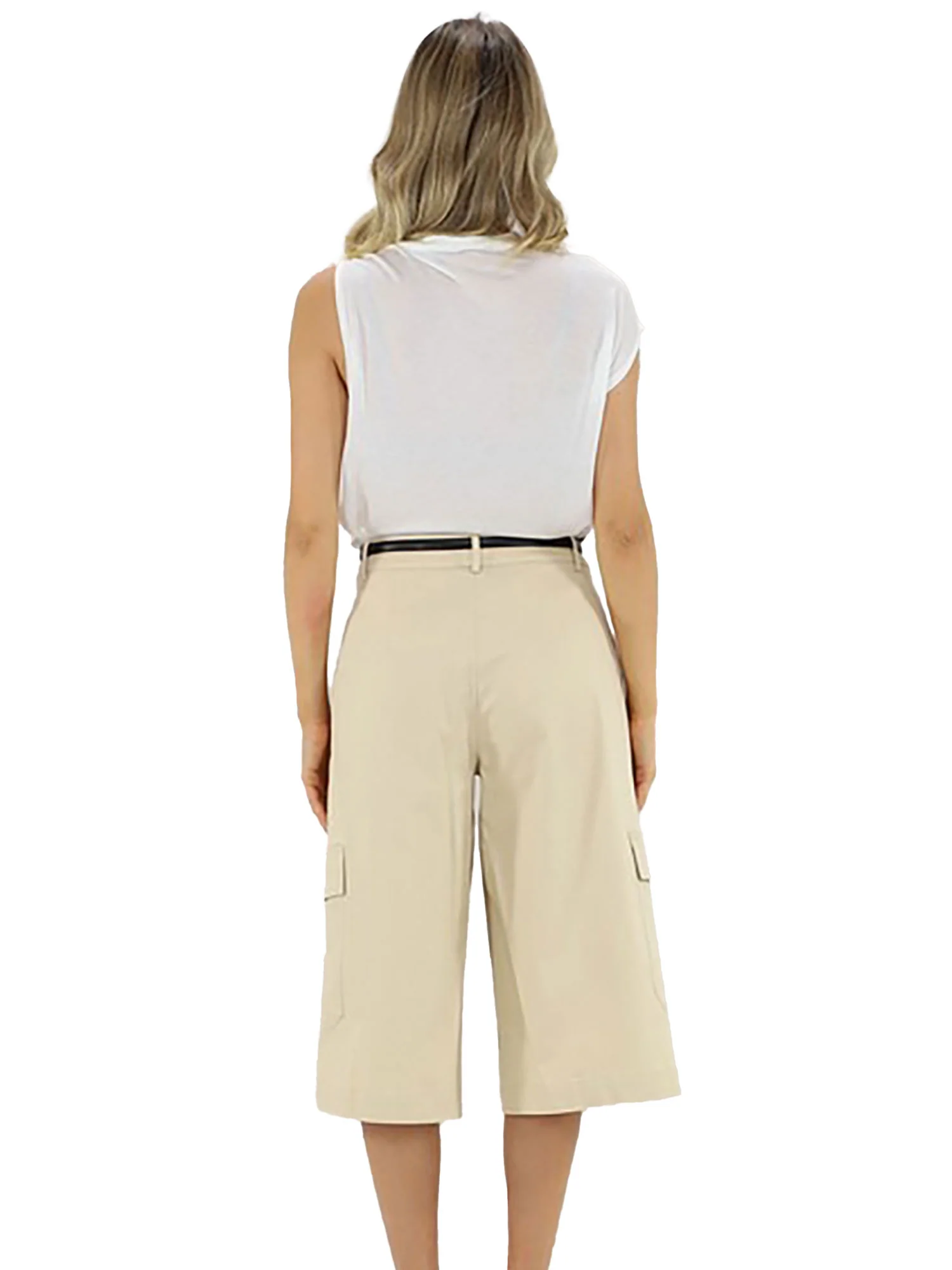 T-shirt Kocca Donna con applicazione sulla spalla panna - Image 2