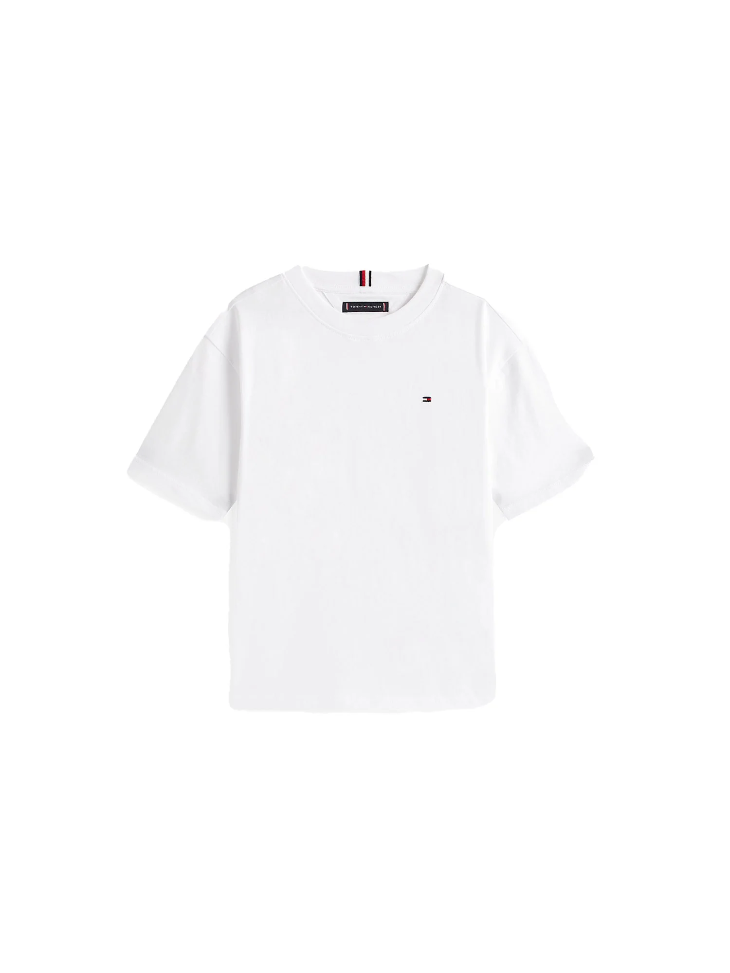 T-shirt manica corta Tommy Hilfiger bambino Archive fit essential bianco