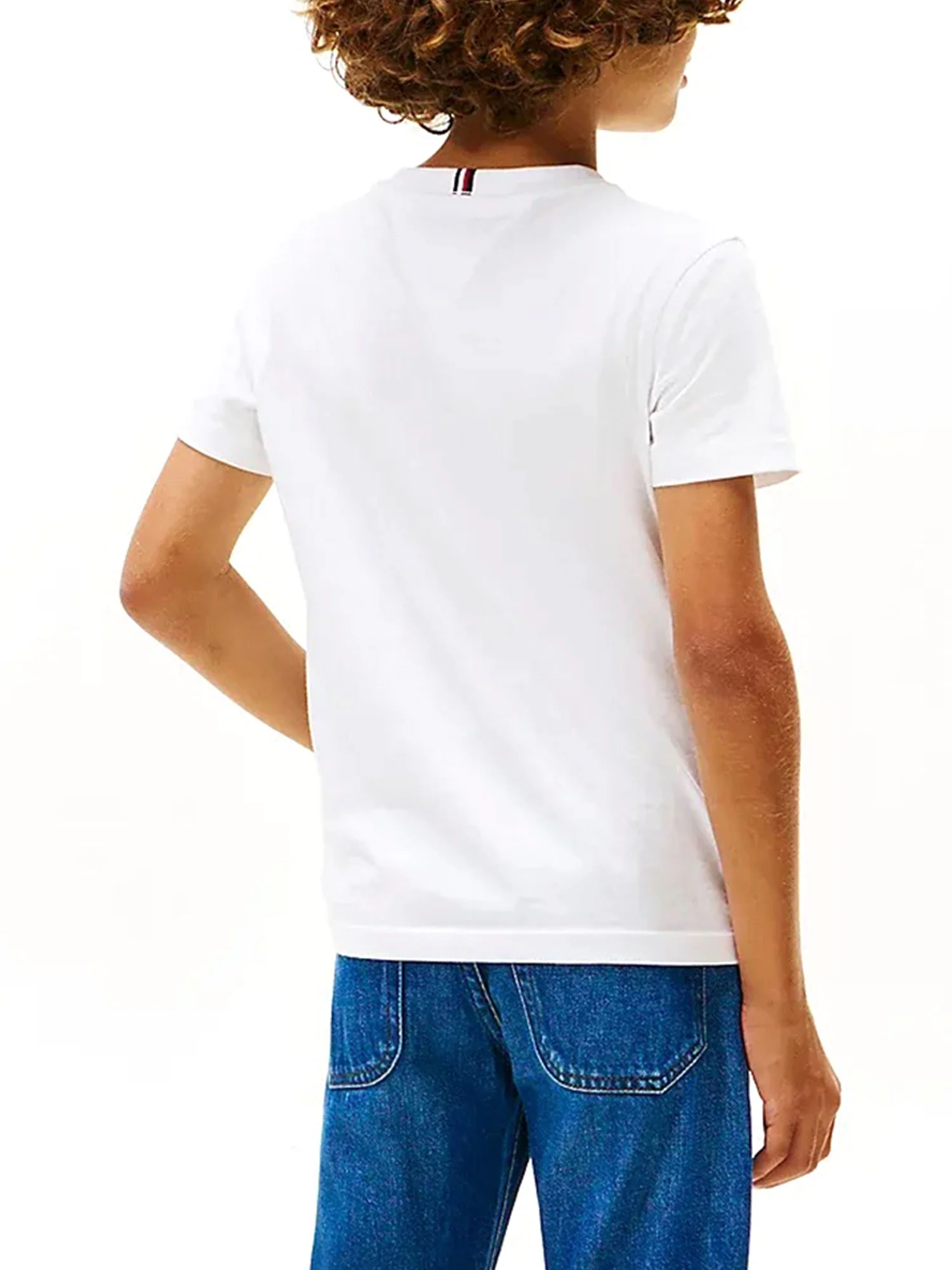 T-shirt manica corta Tommy Hilfiger bambino Archive fit essential bianco - Image 4