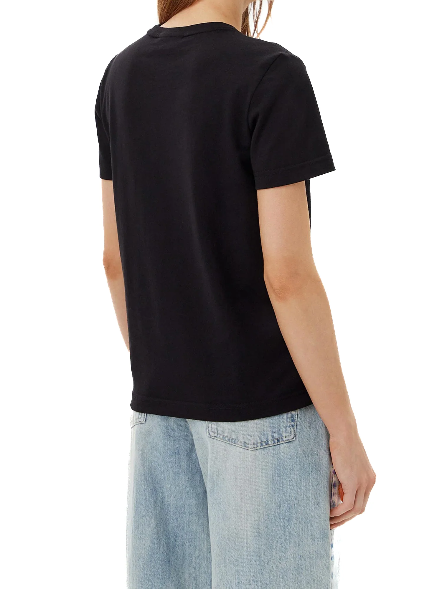 T-shirt Calvin Klein archive con logo ricamato nero - Image 2
