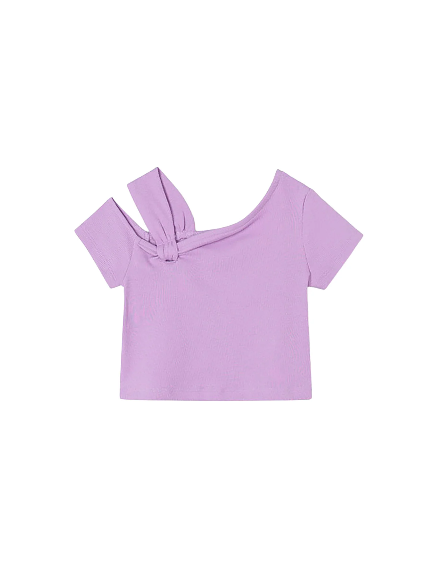 T-shirt Mayoral Bambina asimmetrica lilla - Image 2