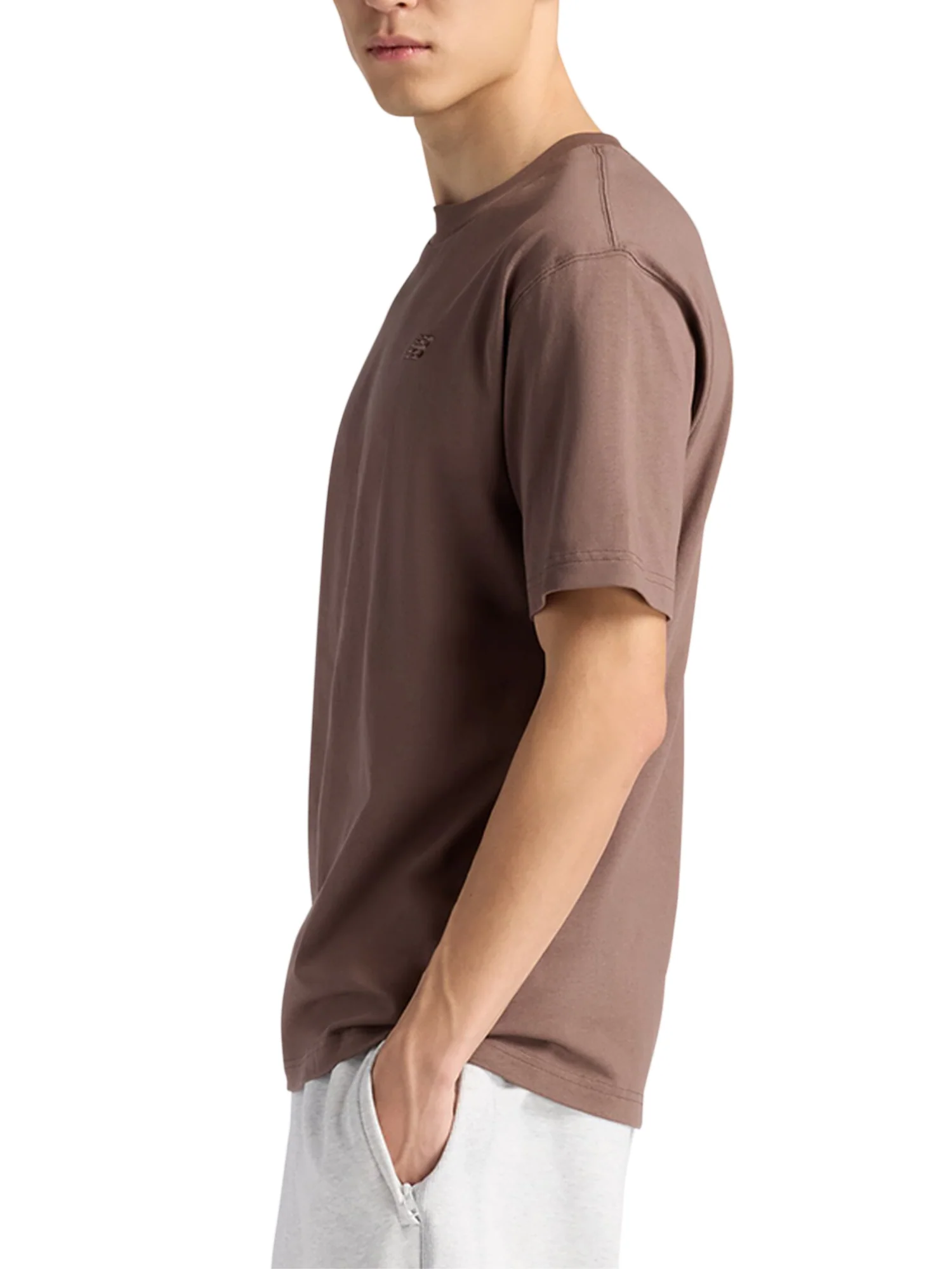 T-shirt manica corta New Balance uomo athletics cotton moro - Image 3