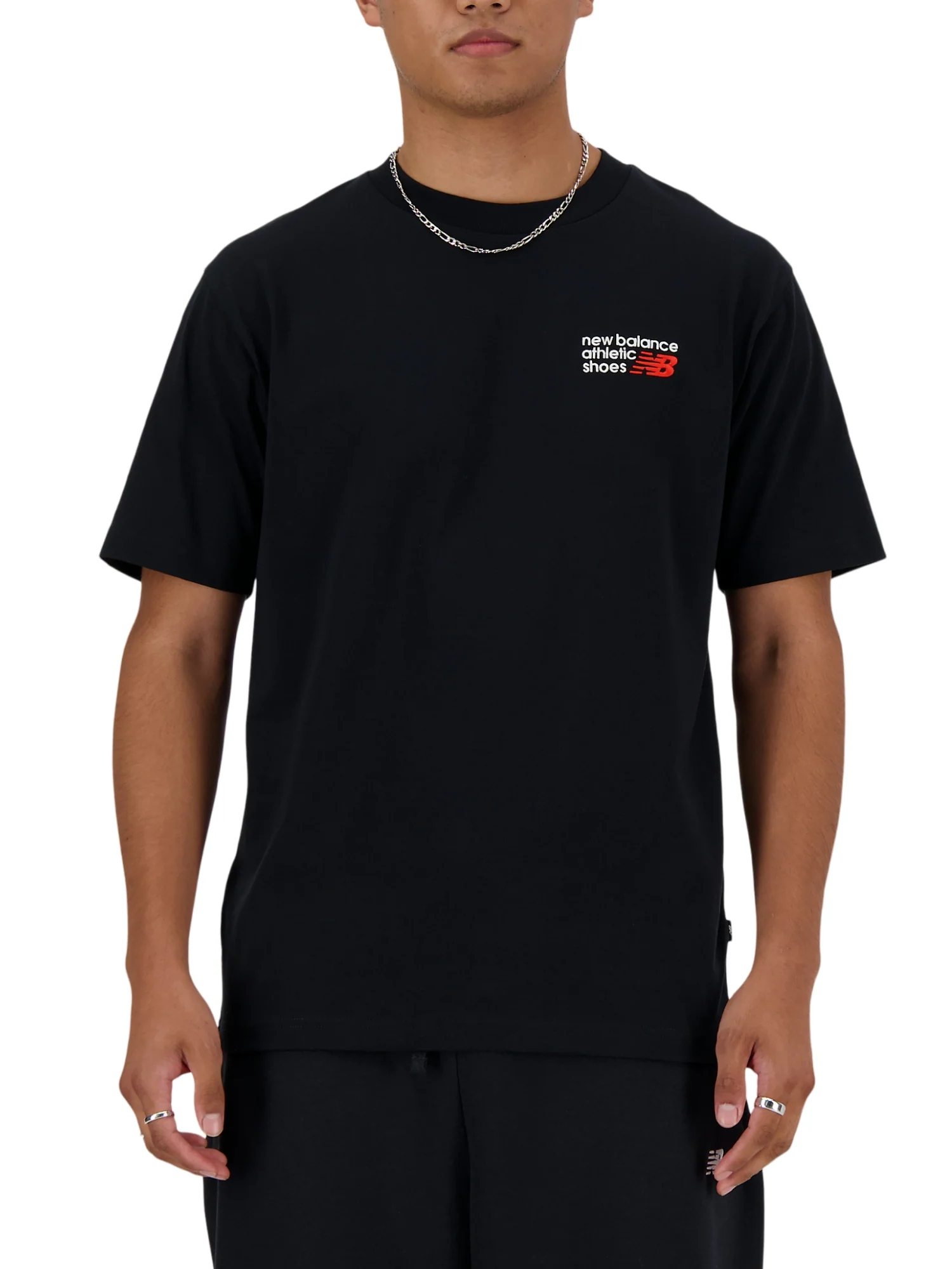T-shirt manica corta New Balance uomo athletics cotton nero