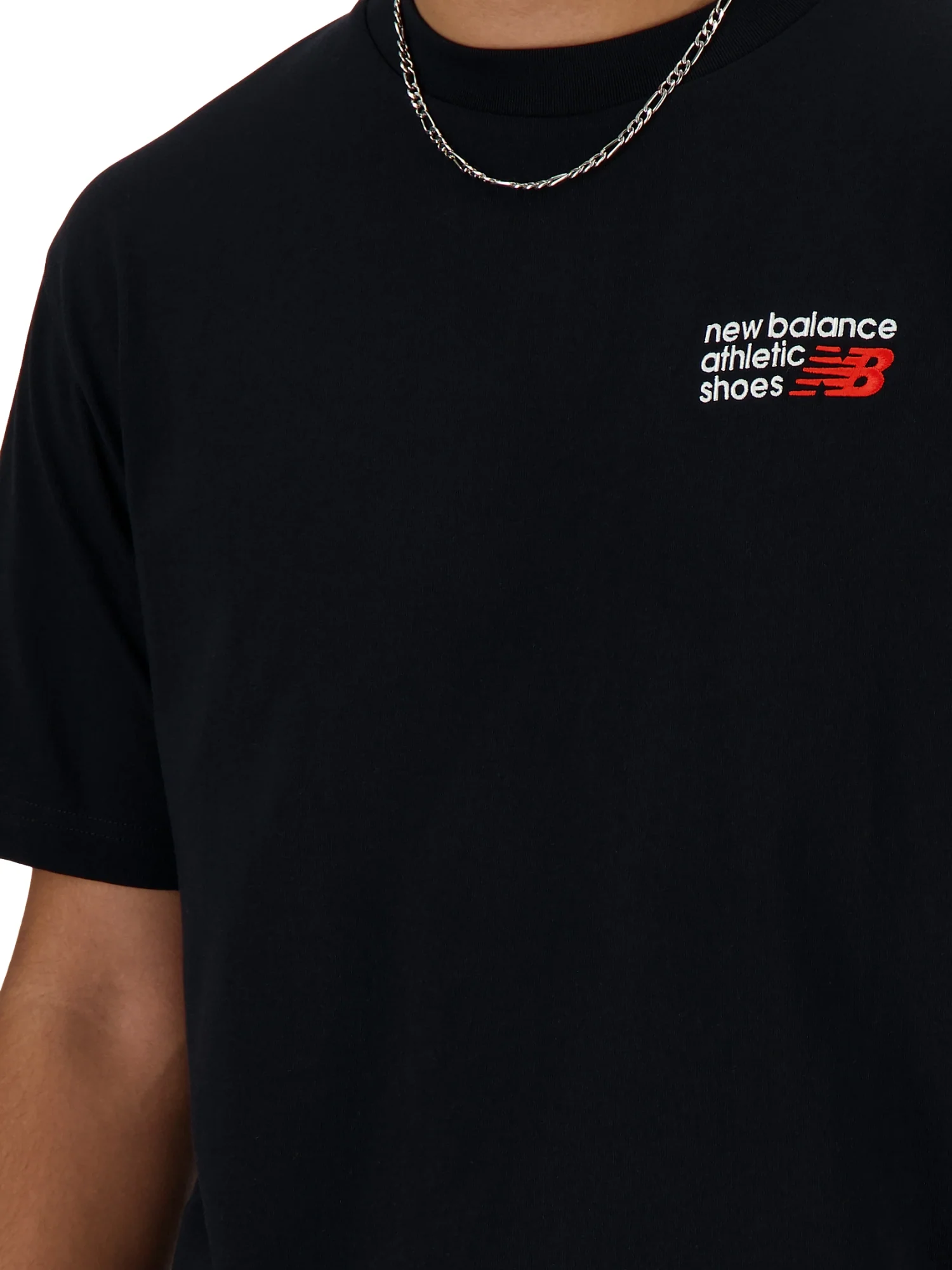 T-shirt manica corta New Balance uomo athletics cotton nero - Image 3
