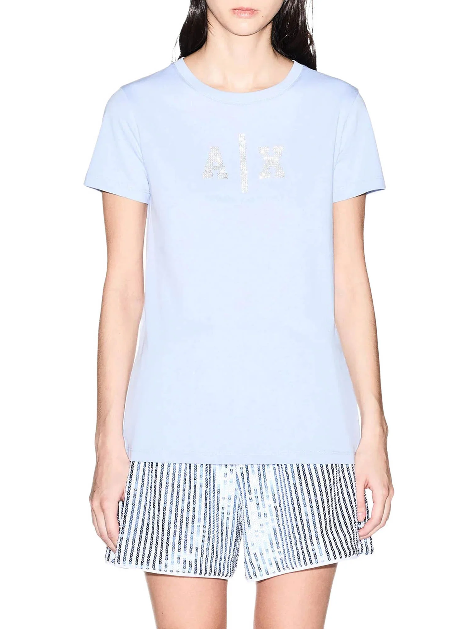 T-shirt Armani Exchange Donna a manica corta ax borchiette 
 Glacial