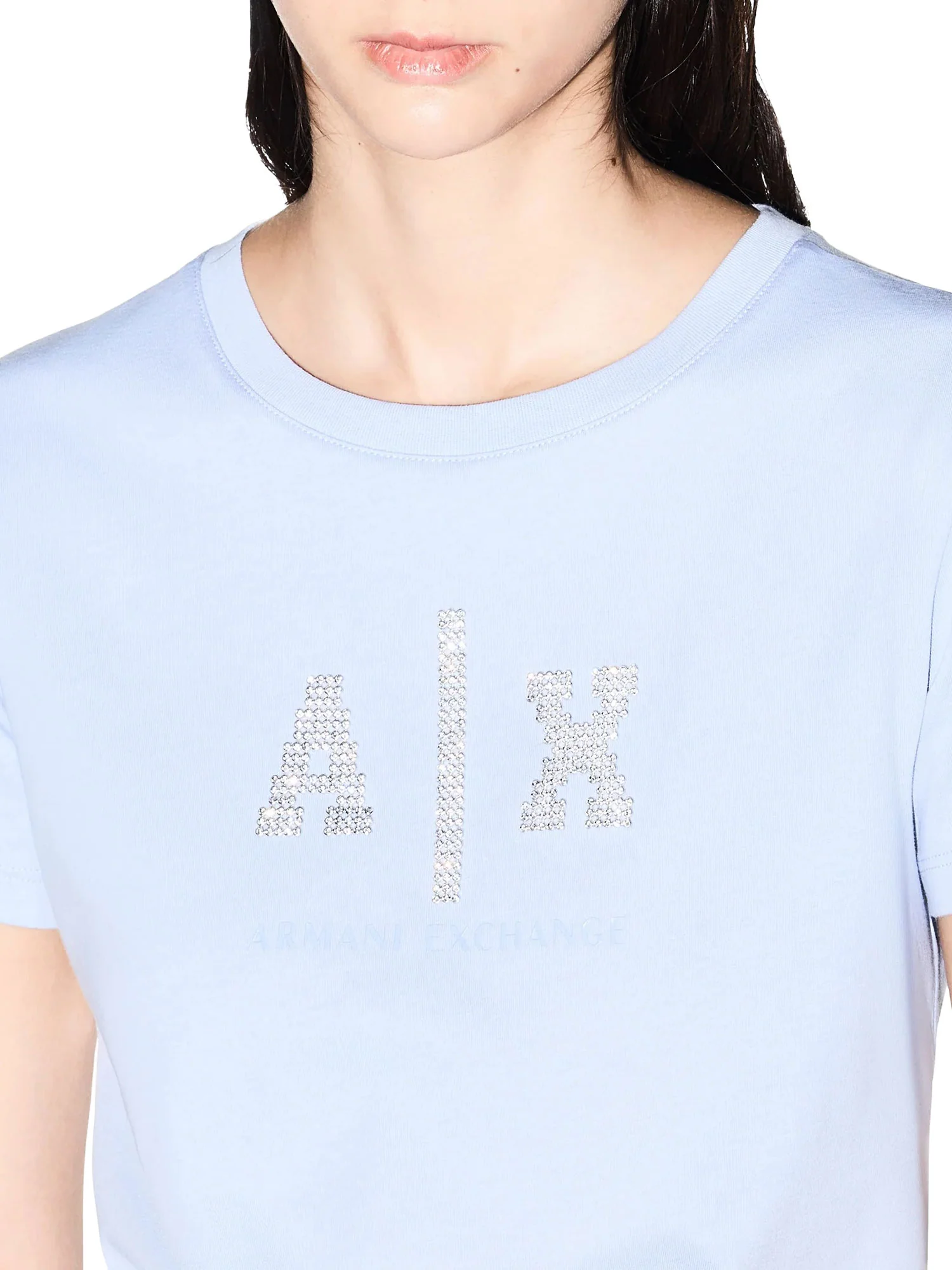T-shirt Armani Exchange Donna a manica corta ax borchiette 
 Glacial - Image 3