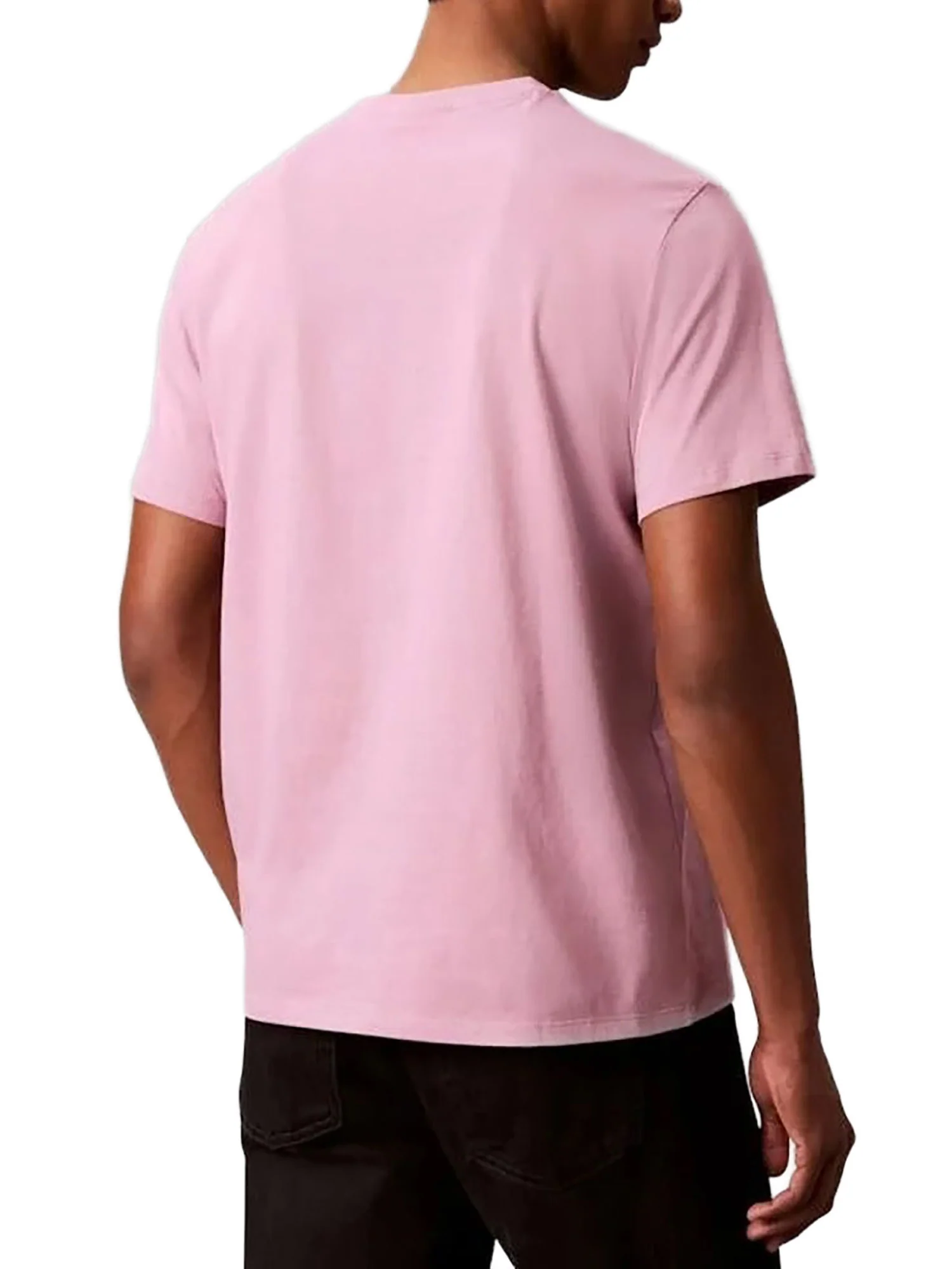 T-shirt Calvin Klein Jeans Uomo manica corta badge 30S jersey Lilla - Image 2