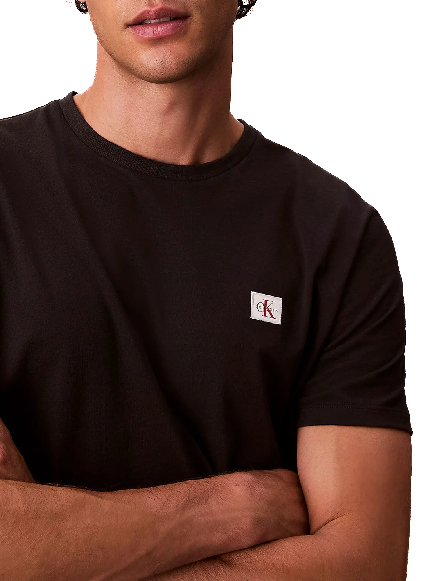 T-shirt Calvin Klein con mini patch logo nero - Image 3
