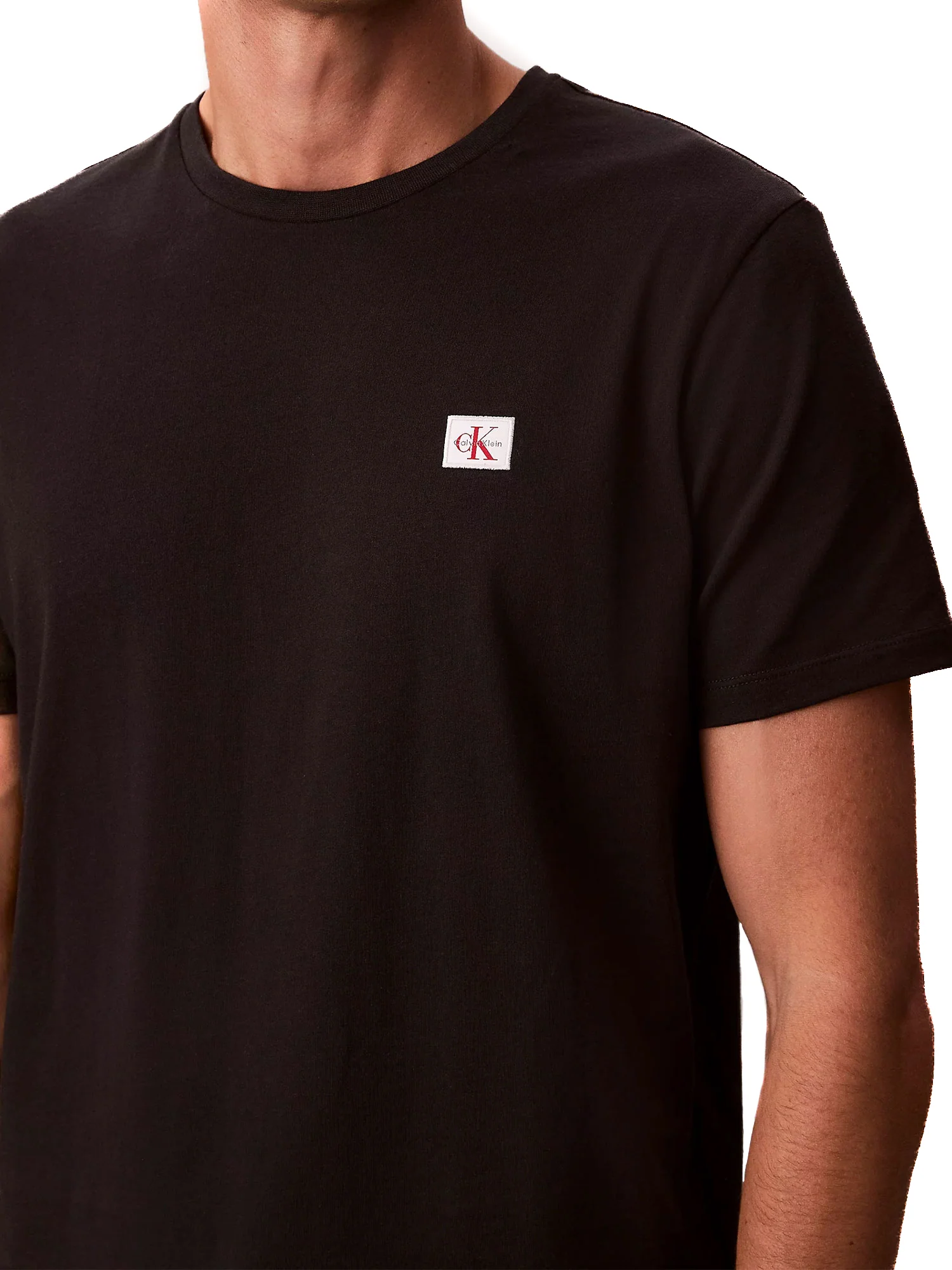 T-shirt Calvin Klein con mini patch logo nero - Image 4
