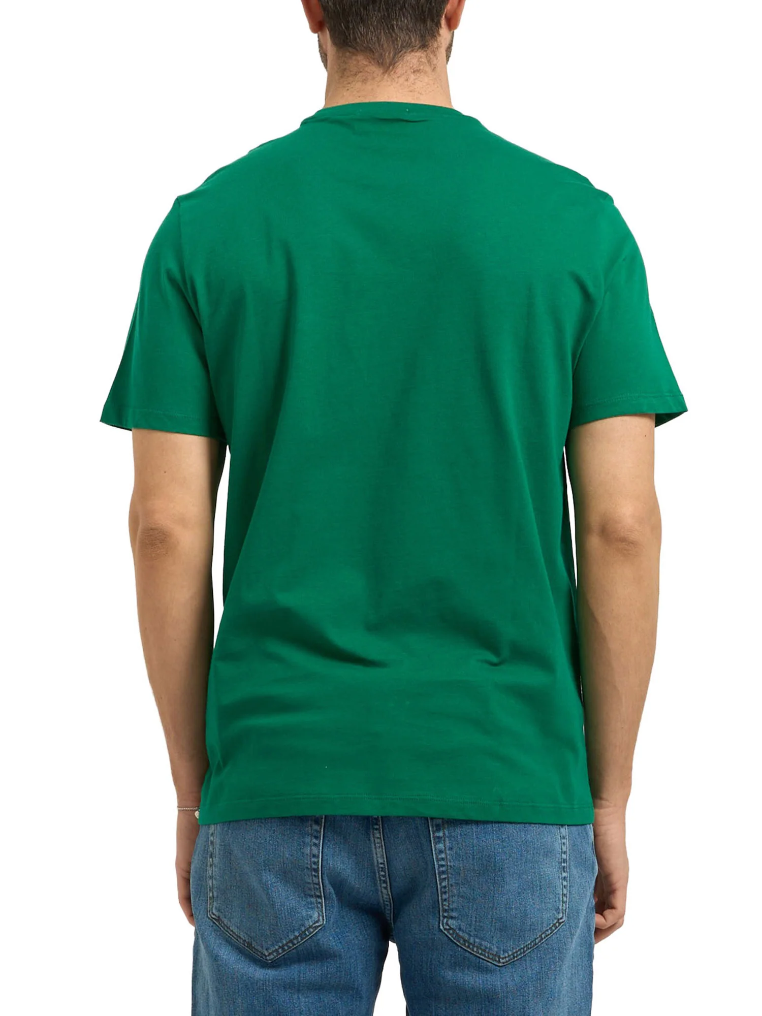 T-shirt Calvin Klein Jeans Uomo manica corta badge 30S jersey 
 Verde - Image 2