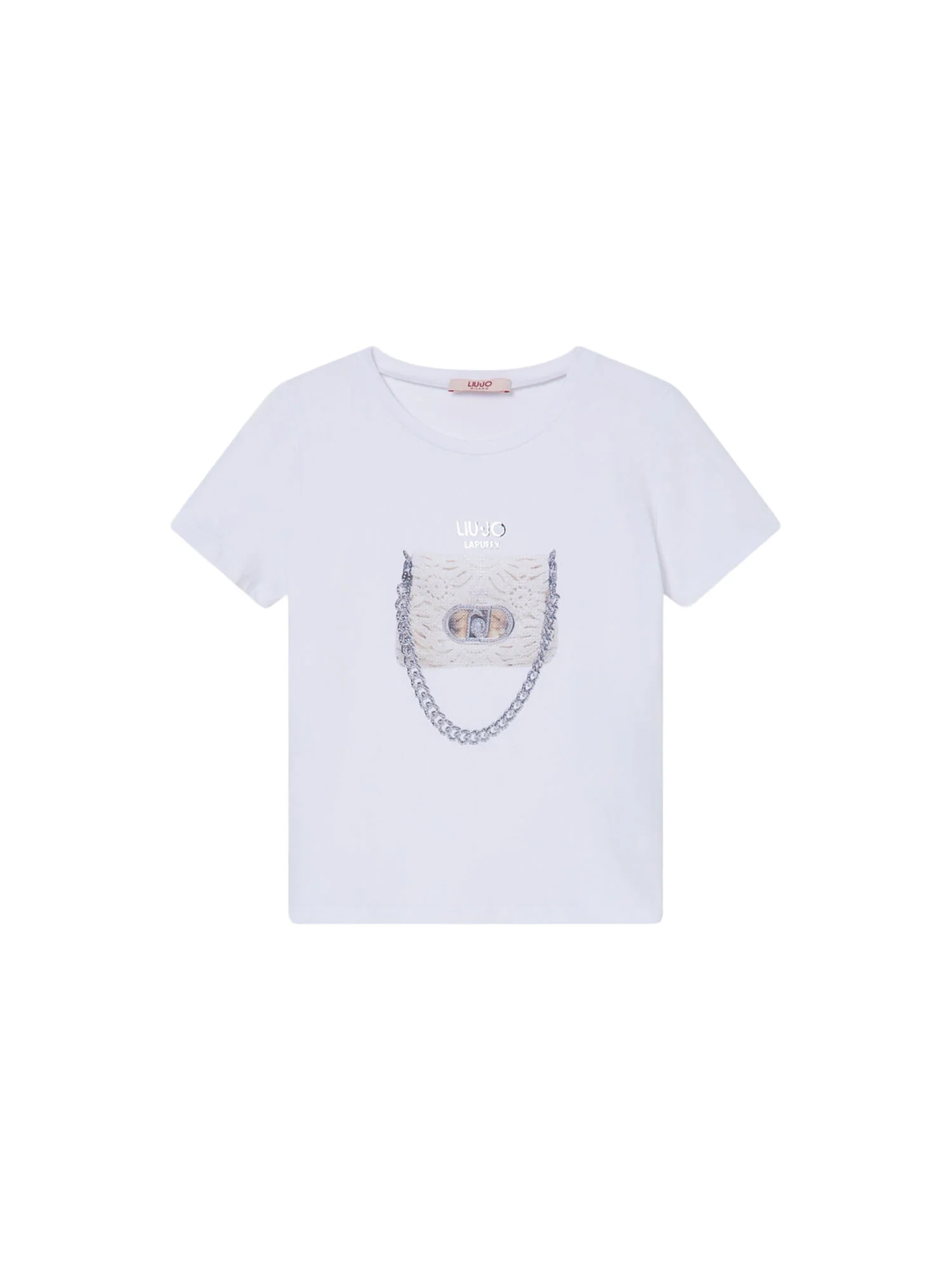 T-shirt Liu Jo Ragazza manica corta bag
 Bianco