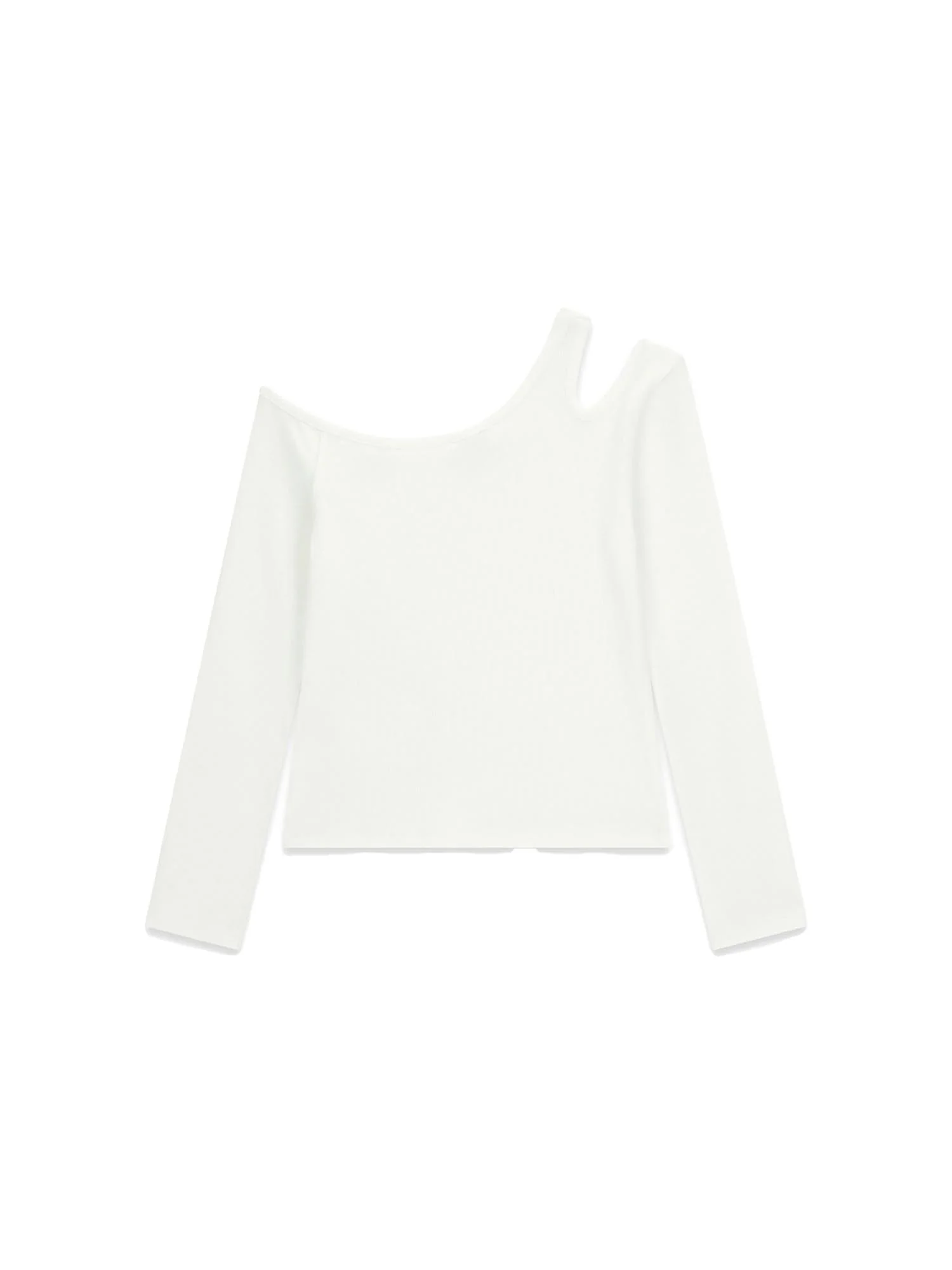 T-shirt Guess Ragazza a barca con costine bianco - Image 2