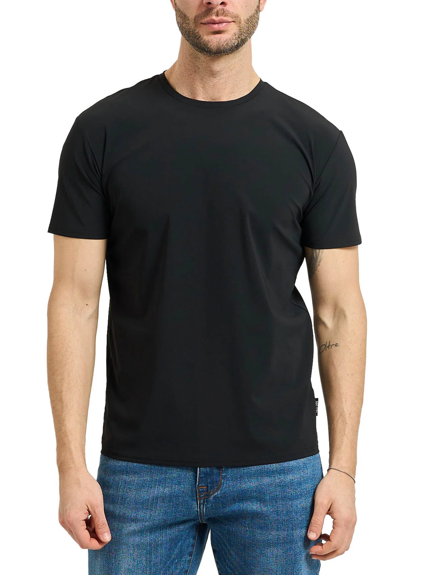 T-shirt Yes Zee Uomo manica corta basic
 nero