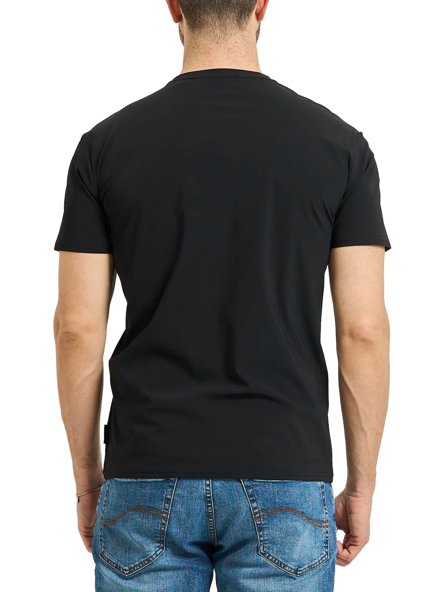 T-shirt Yes Zee Uomo manica corta basic
 nero - Image 2